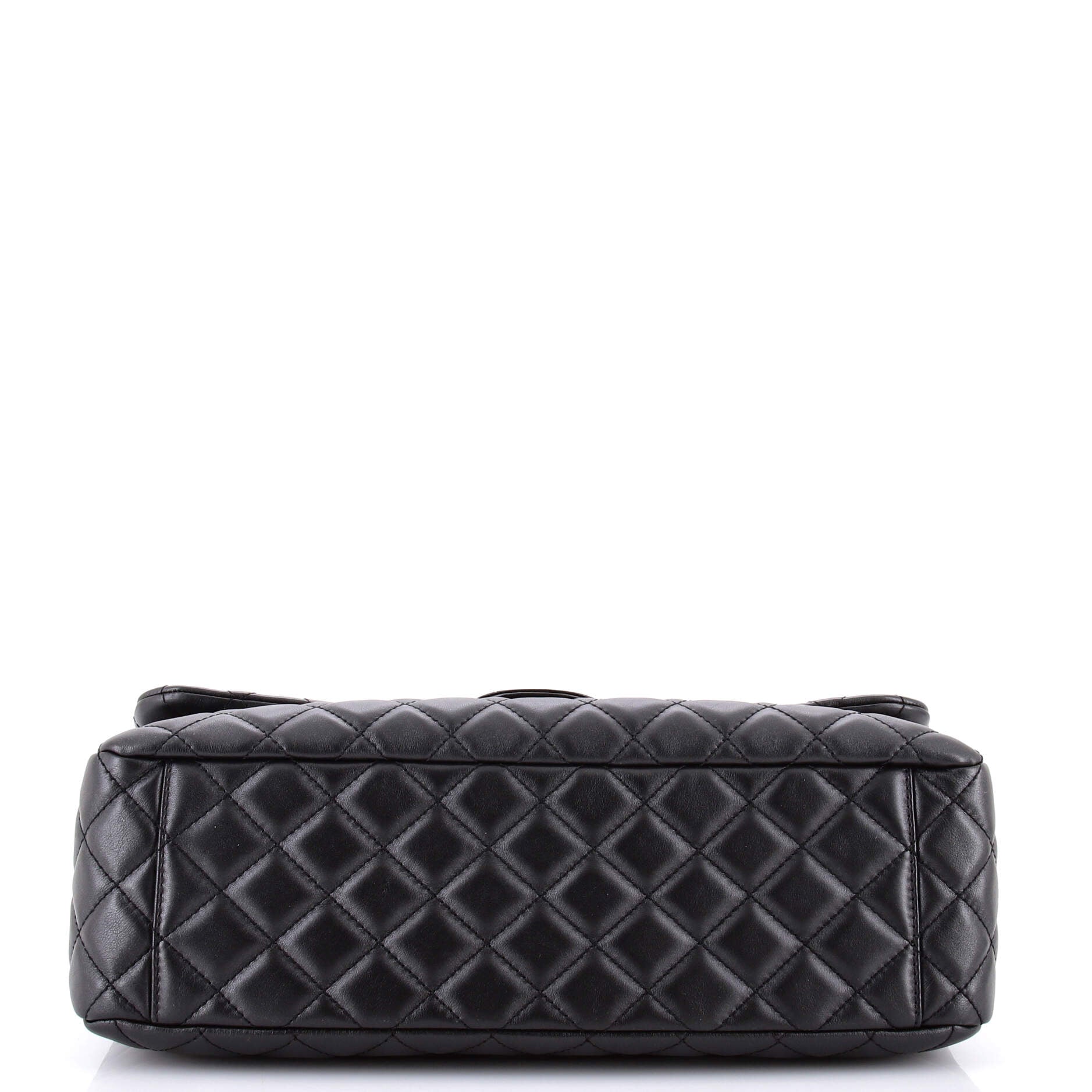 XXL Travel Flap Bag Quilted Calfskin Small