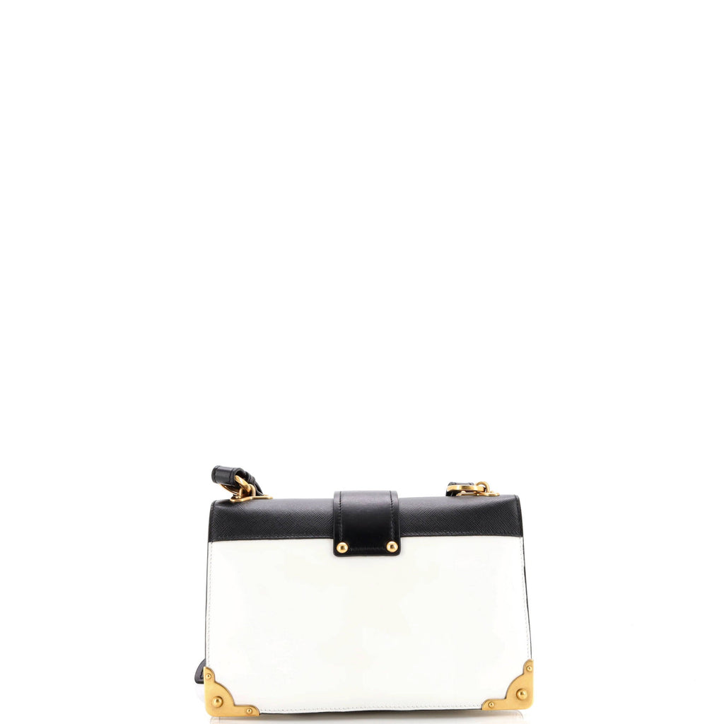 Cahier Crossbody Bag Leather and Saffiano Leather Large