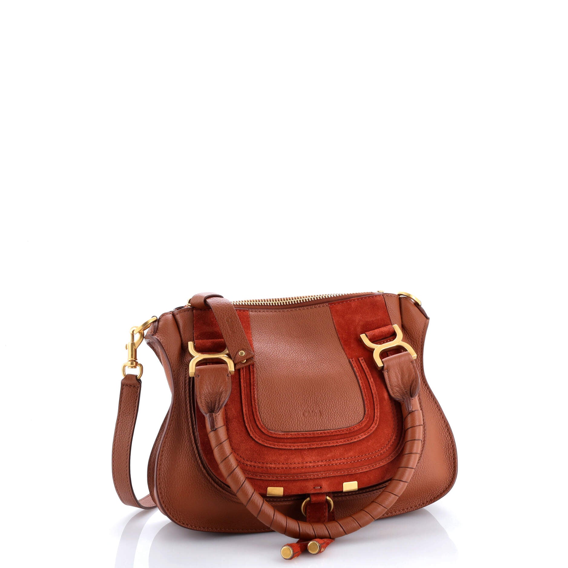 Marcie Satchel Leather and Suede Small