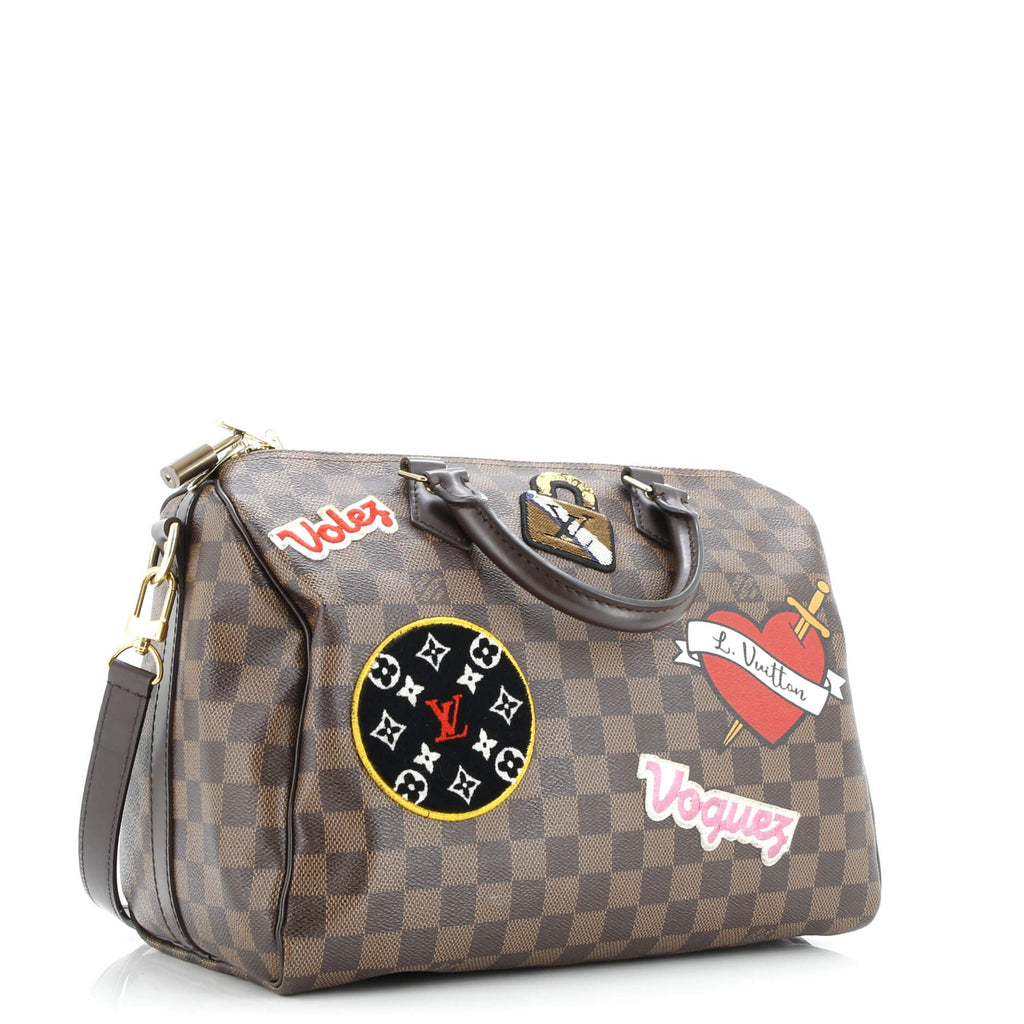 Speedy Bandouliere Bag Limited Edition Patches Damier 30