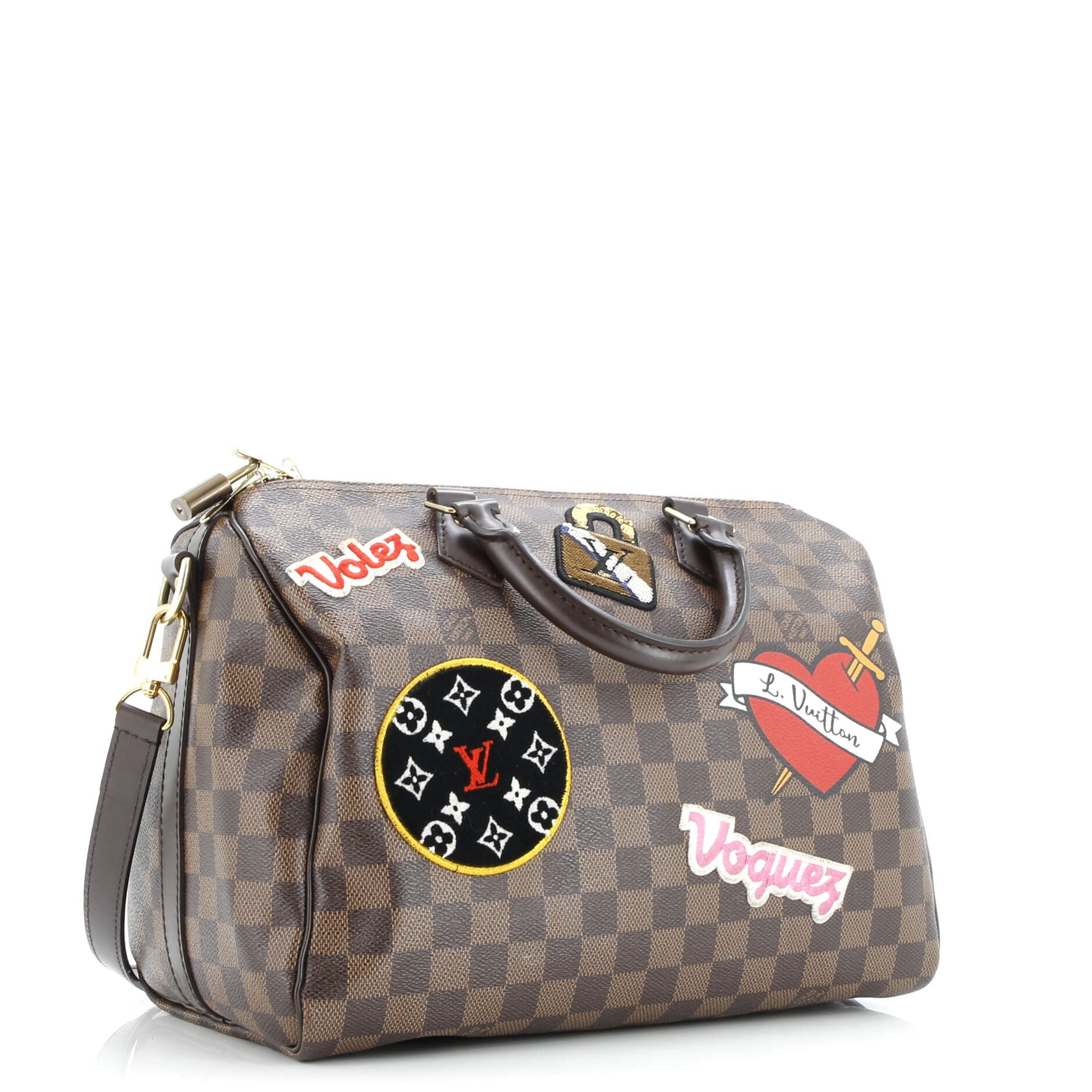 Speedy Bandouliere Bag Limited Edition Patches Damier 30
