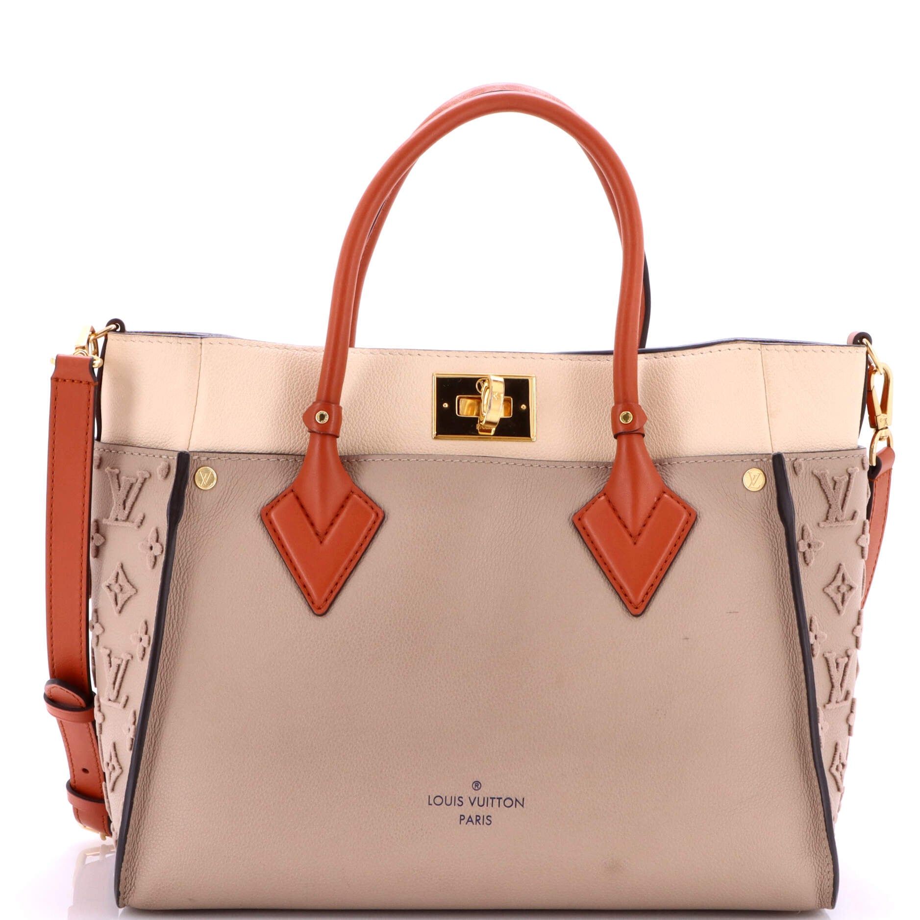 On My Side Tote Monogram Tuffetage Leather MM