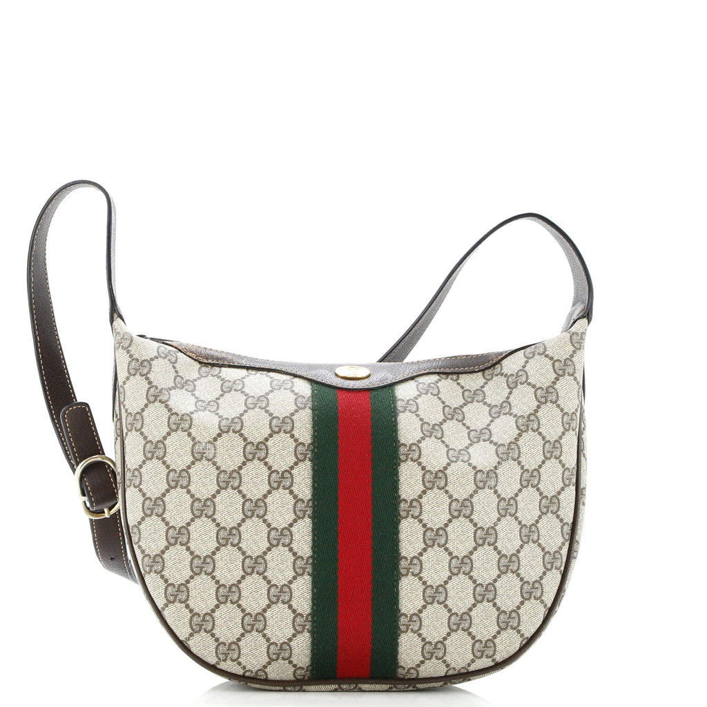 Ophidia Half Moon Hobo GG Coated Canvas Small
