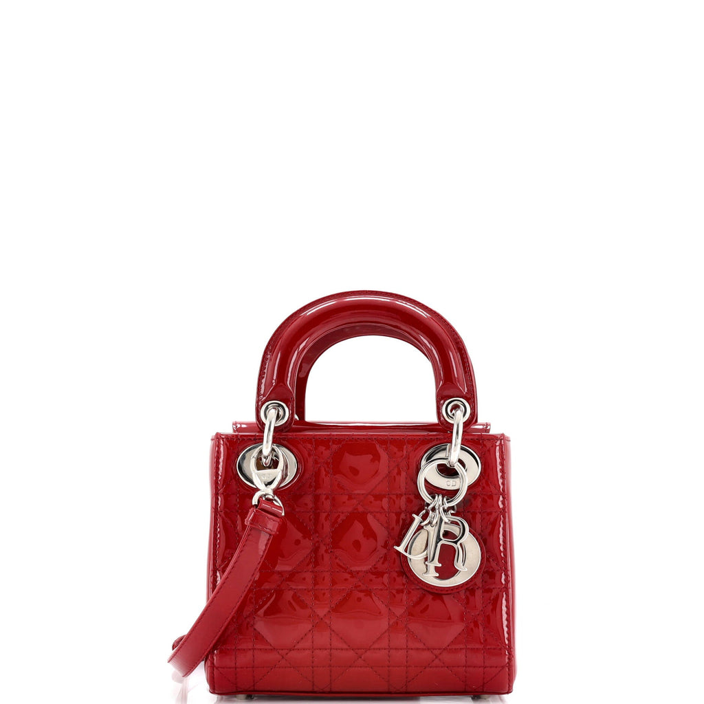 Lady Dior Bag Cannage Quilt Patent Mini