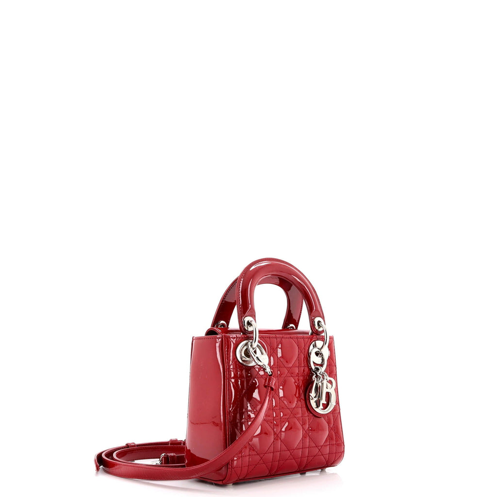 Lady Dior Bag Cannage Quilt Patent Mini