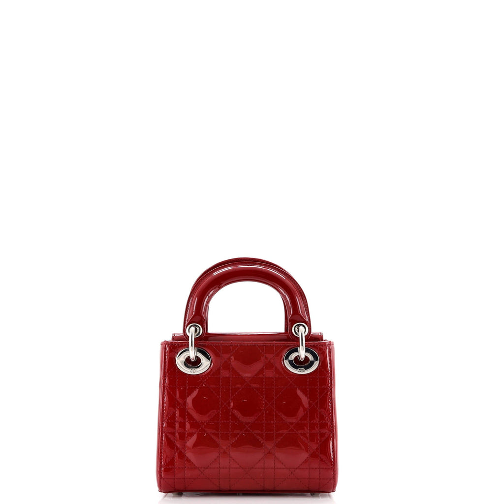 Lady Dior Bag Cannage Quilt Patent Mini