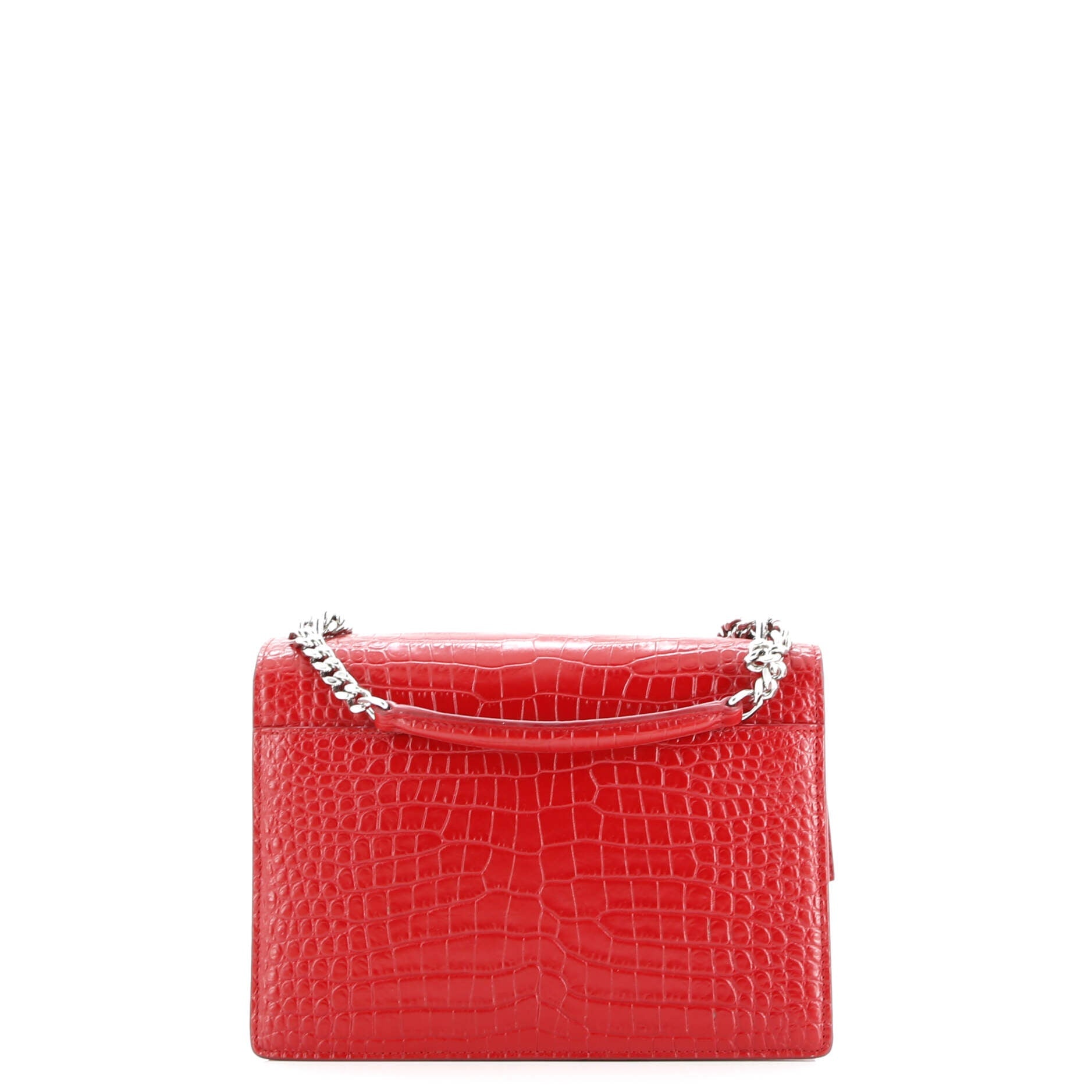 Sunset Crossbody Bag Crocodile Embossed Leather Medium