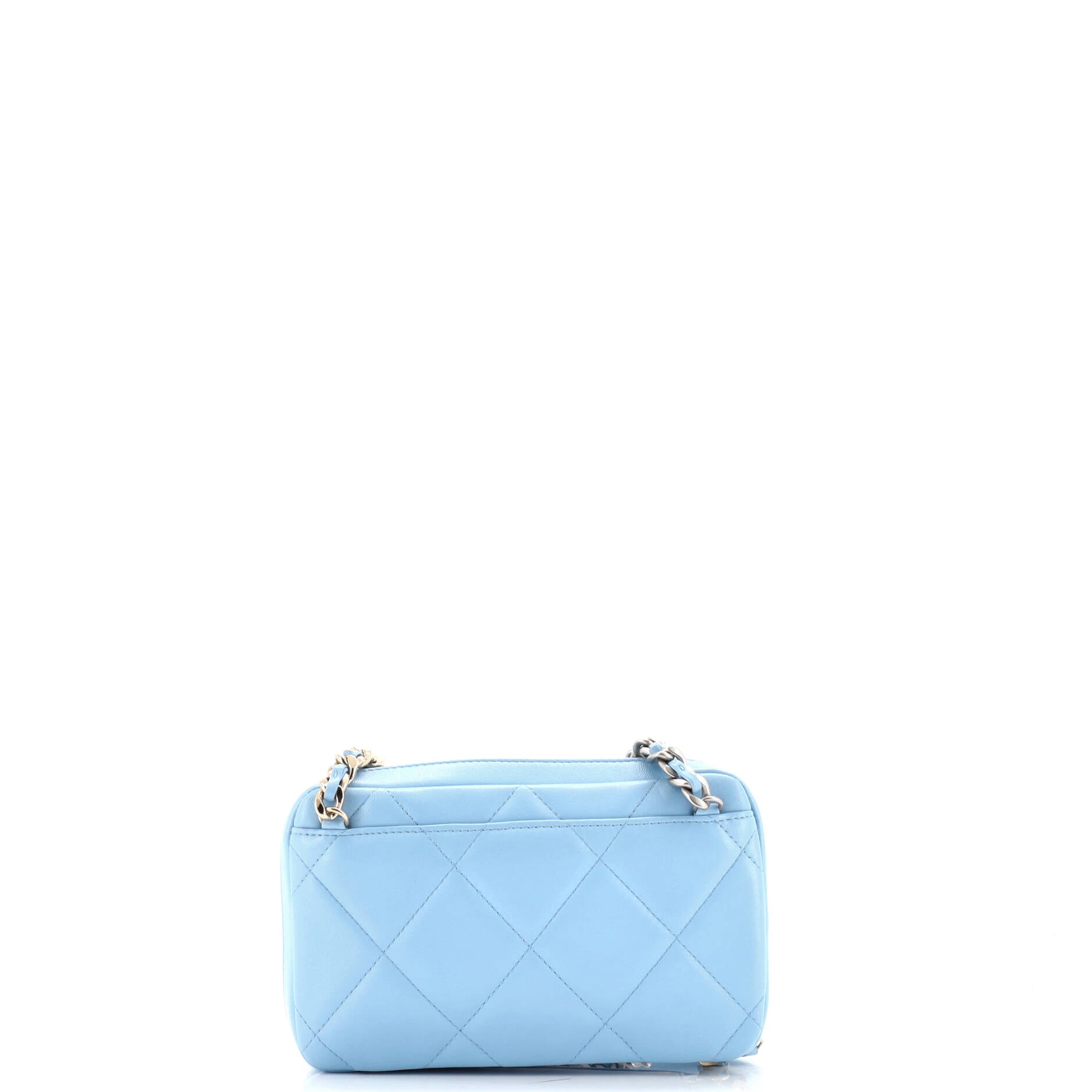 19 Zipped Phone Holder Crossbody Bag Quilted Lambskin