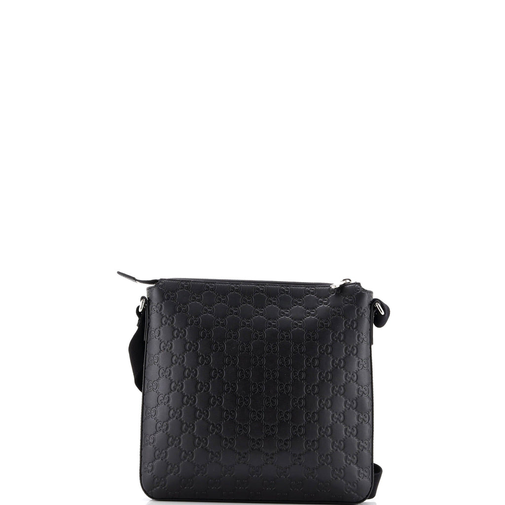 Signature Zip Messenger Bag Guccissima Leather Medium