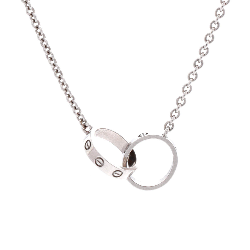 Love Interlocking Necklace 18K White Gold and Diamonds