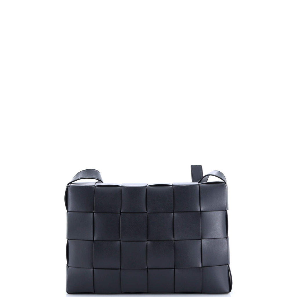 Cassette Messenger Bag Maxi Intrecciato Leather Medium