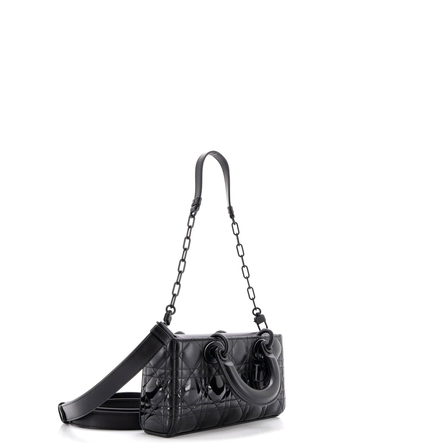 Lady D-Joy Bag Cannage Quilt Gradient Patent Small