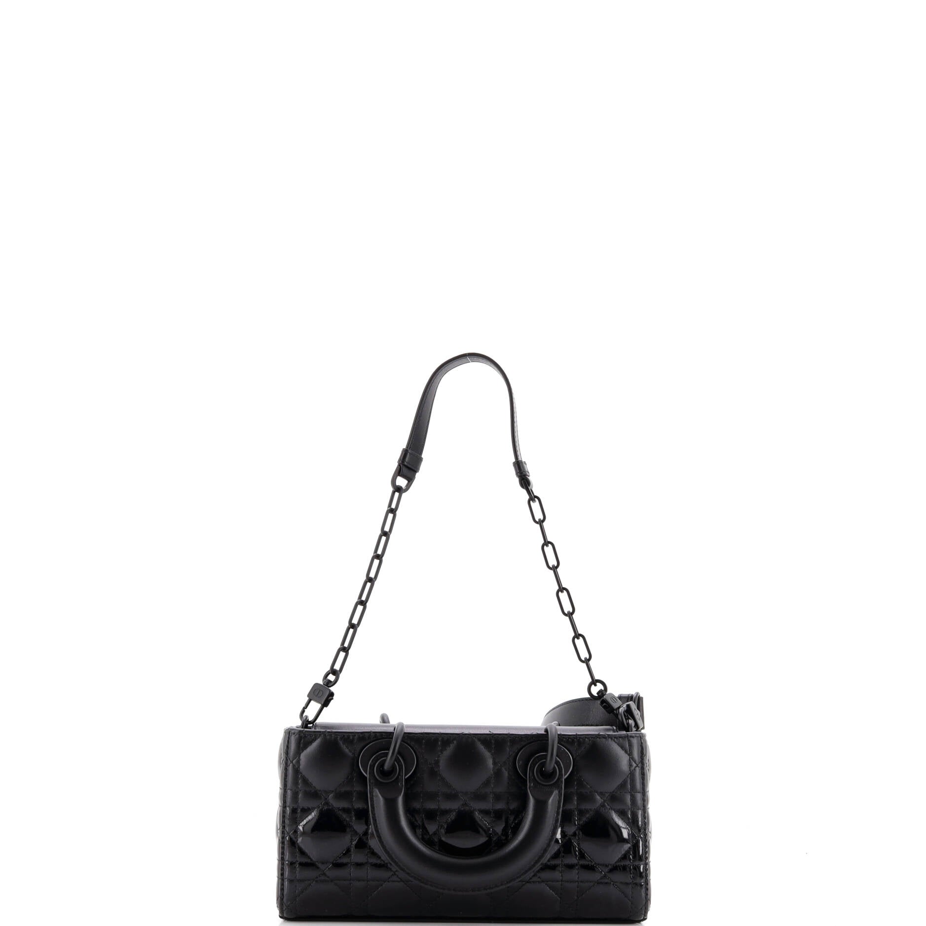 Lady D-Joy Bag Cannage Quilt Gradient Patent Small