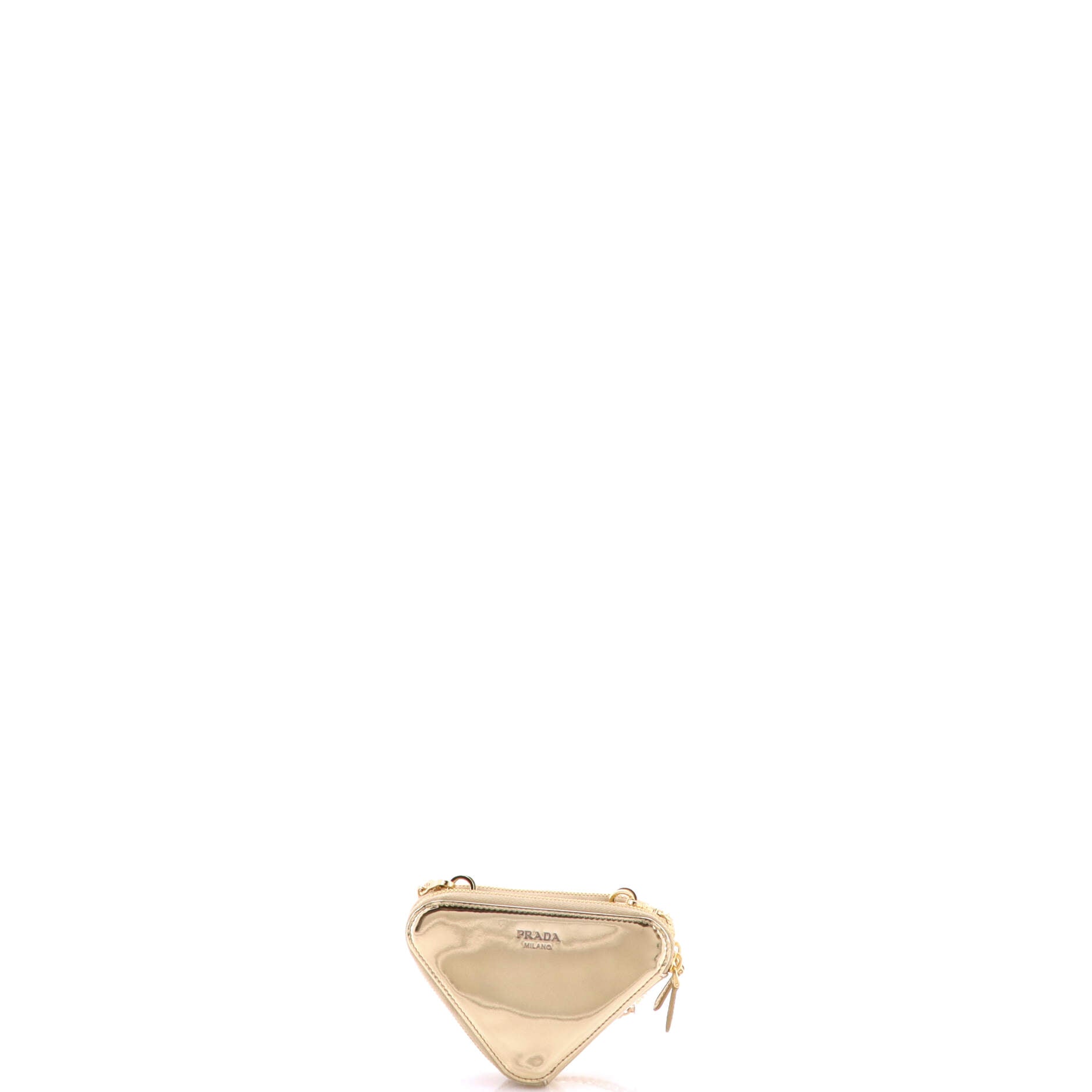 Triangle Double Pouch Crossbody Crystal Embellished Satin Mini