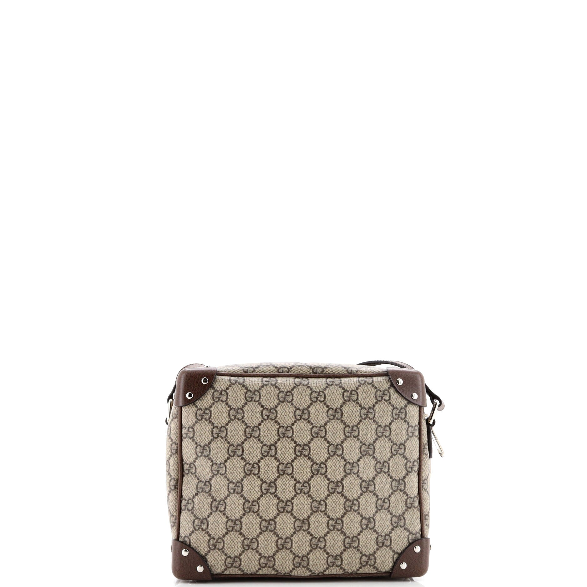 Trunk Shoulder Bag GG Coated Canvas with Studded Leather