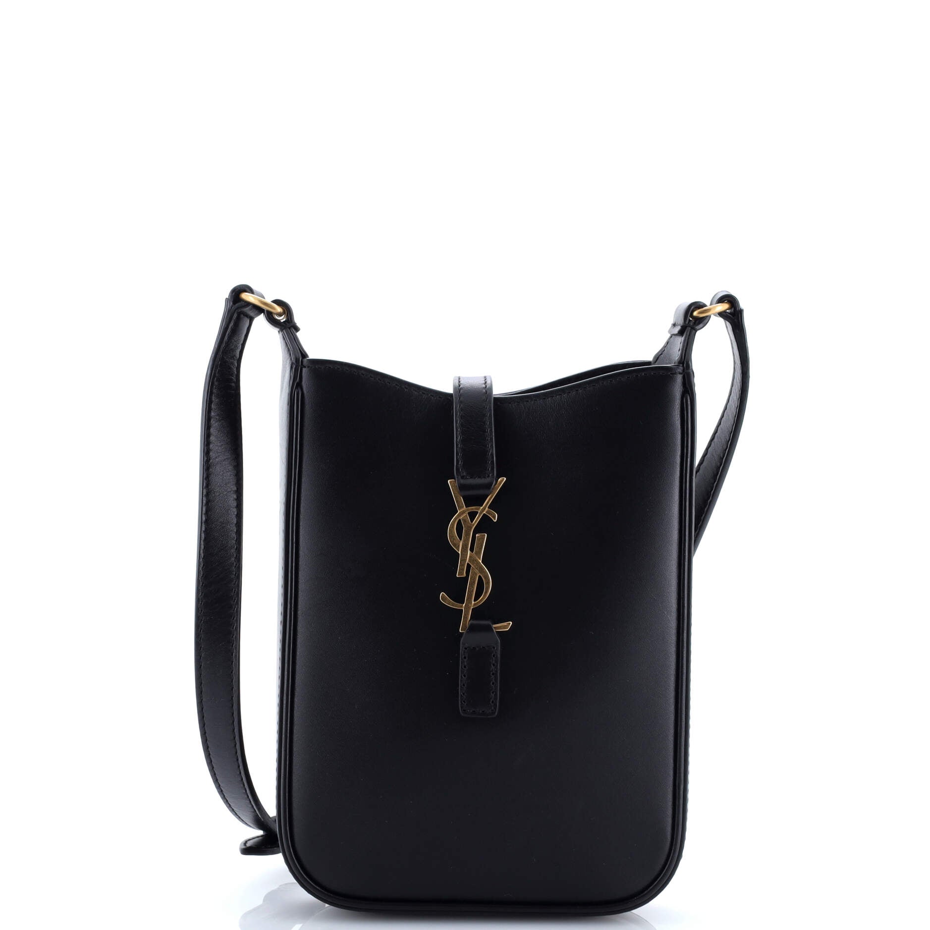 Le 5 a 7 Vertical Shoulder Bag Leather Mini