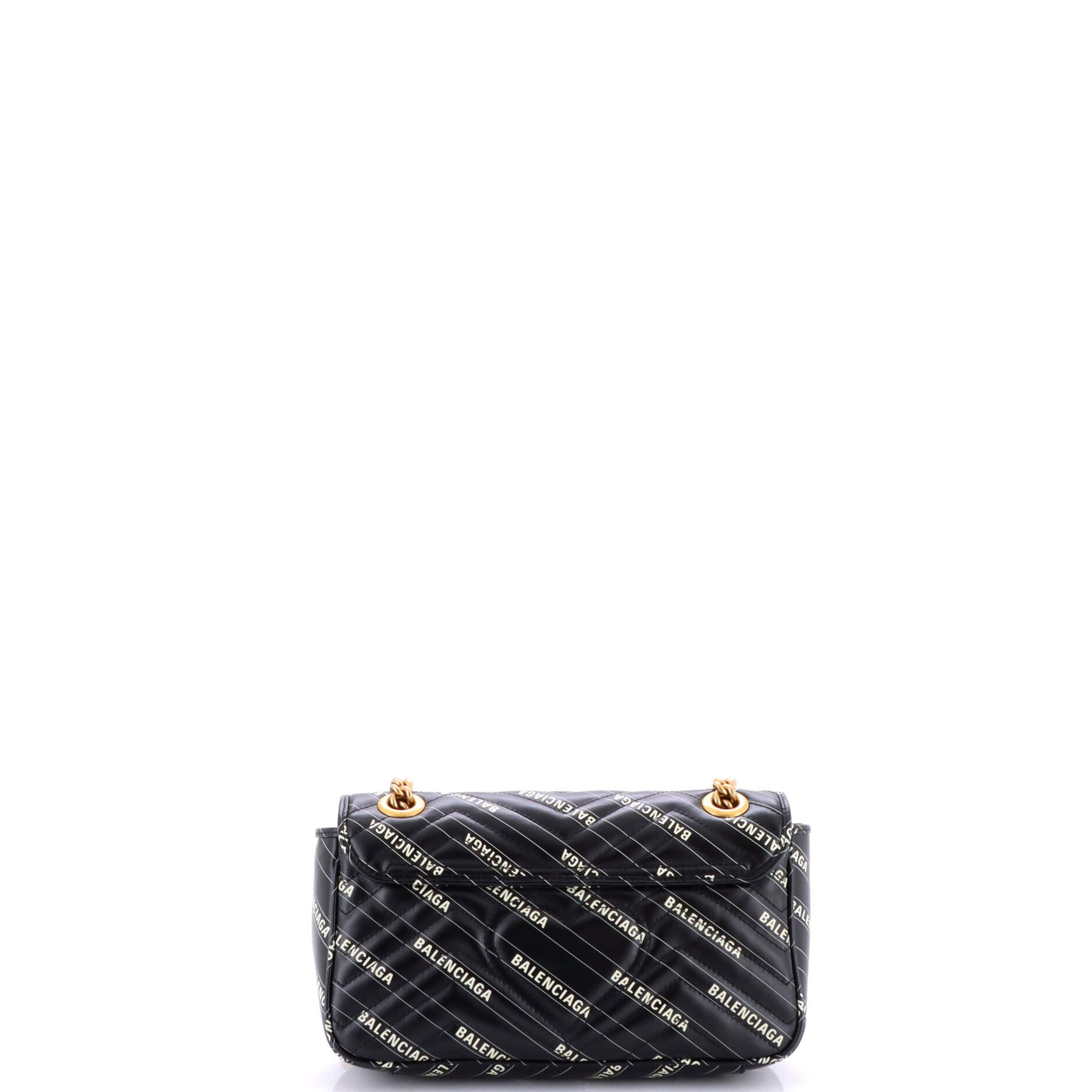 x Balenciaga The Hacker Project GG Marmont Flap Bag Printed Matelasse Leather Small