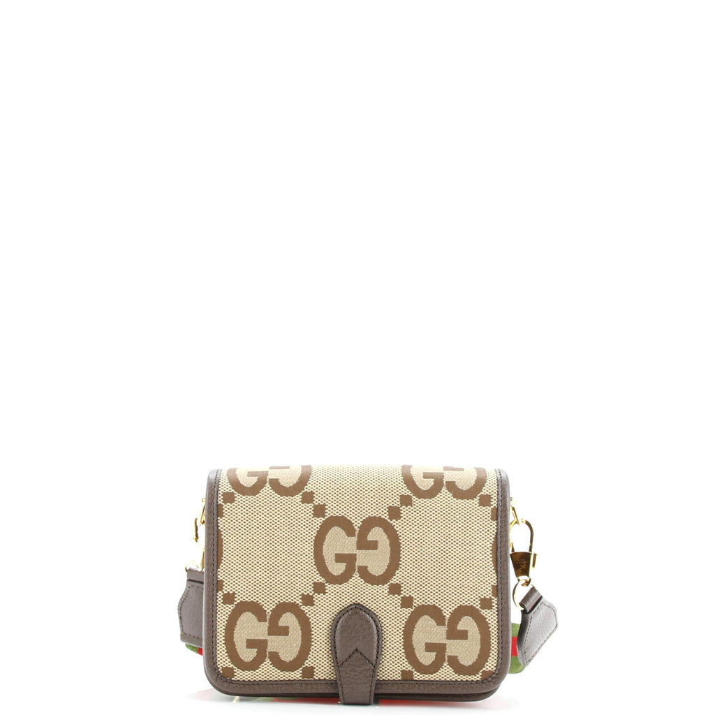 Buckle Messenger Bag Jumbo GG Canvas Small