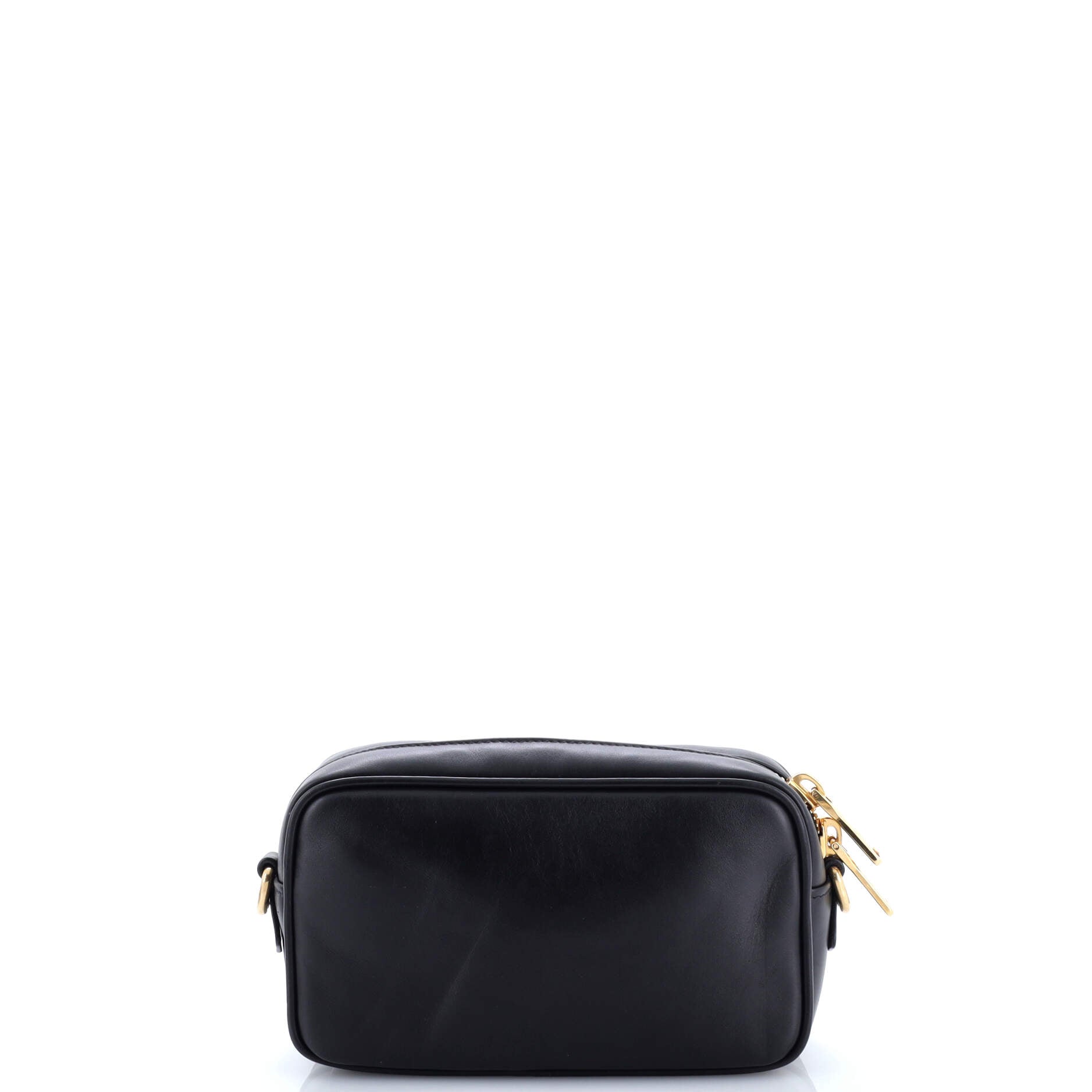 Logo Embossed Camera Bag Leather
