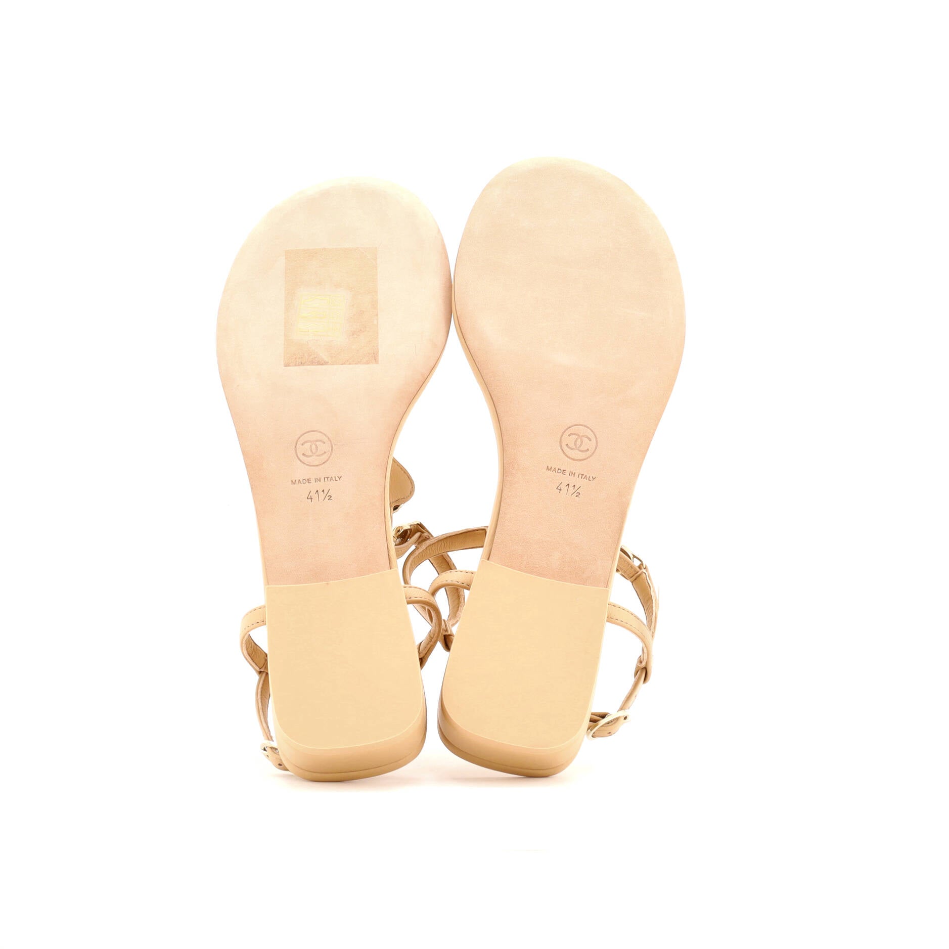 Women's CC Heart T-Strap Sandals Leather