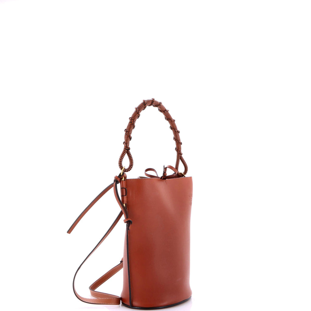 Gate Top Handle Bucket Bag Leather Medium