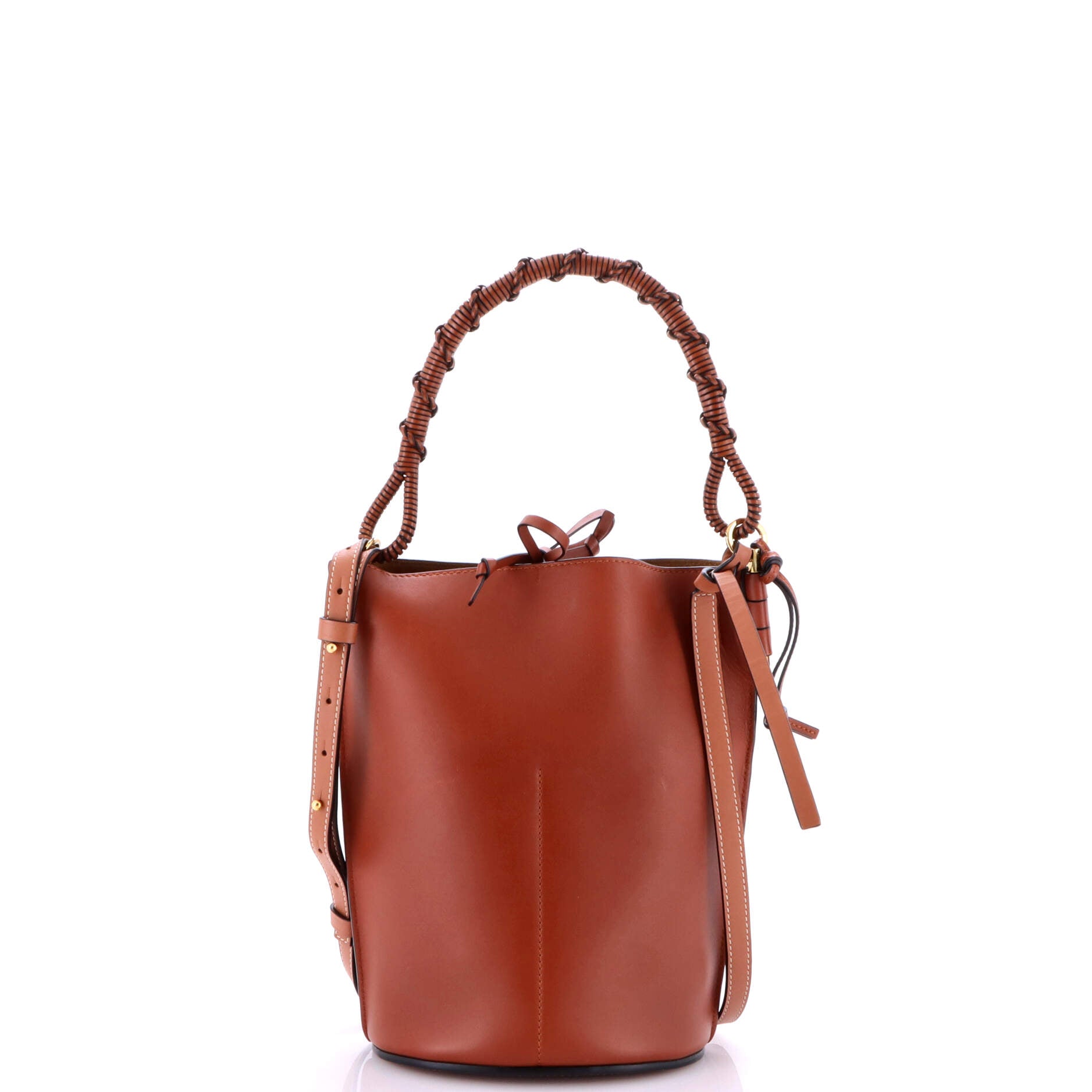 Gate Top Handle Bucket Bag Leather Medium