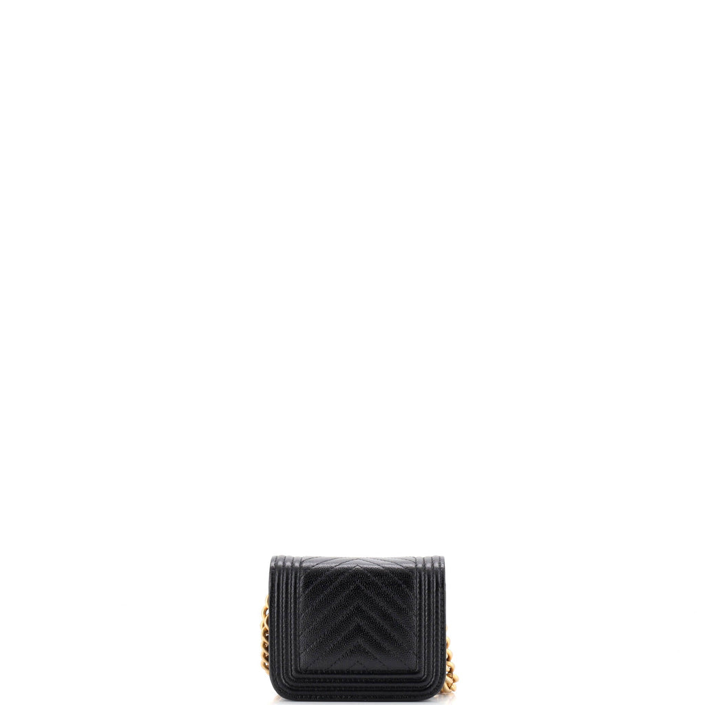 Boy Flap Chain Belt Bag Chevron Caviar