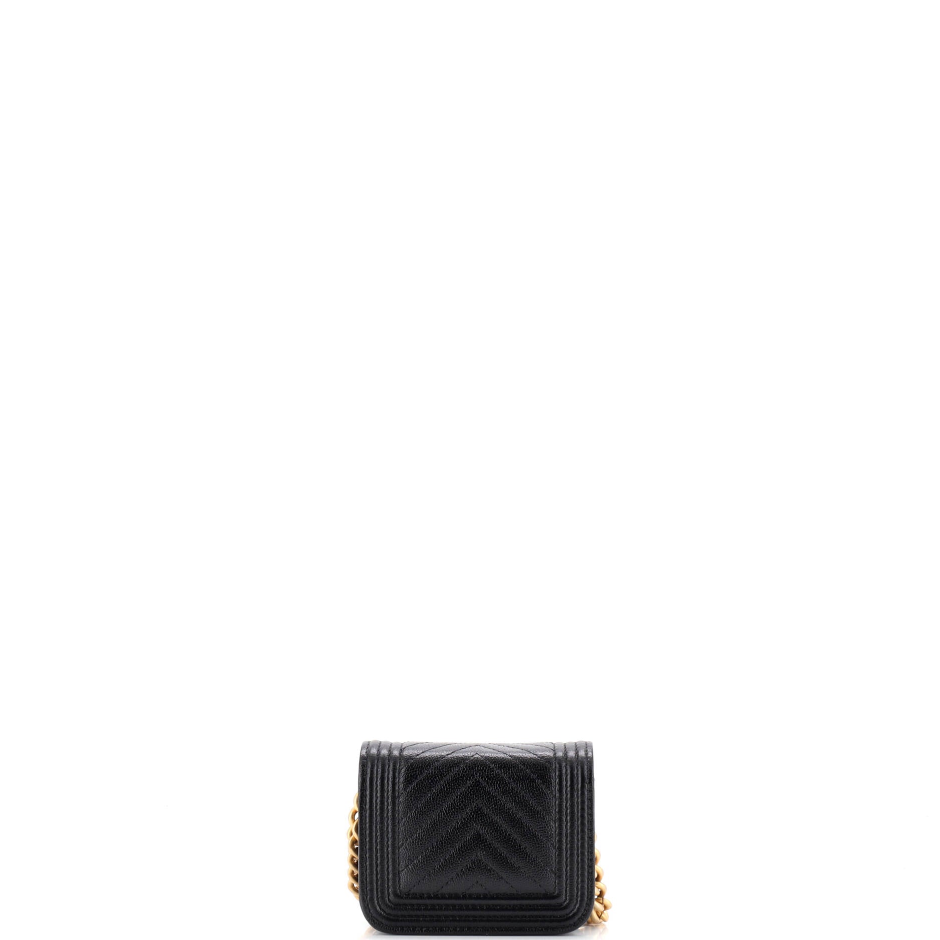 Boy Flap Chain Belt Bag Chevron Caviar