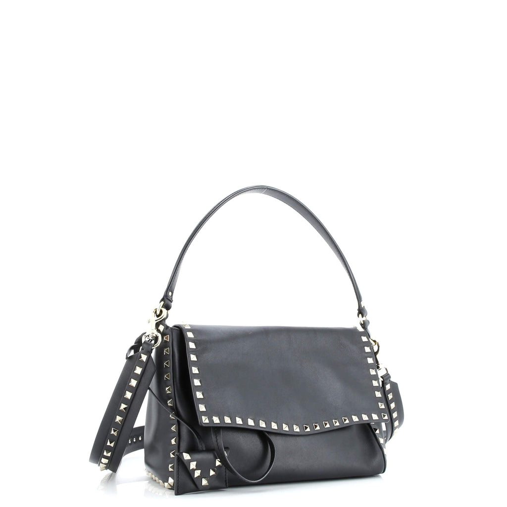 Rockstud Top Handle Bag Leather Small