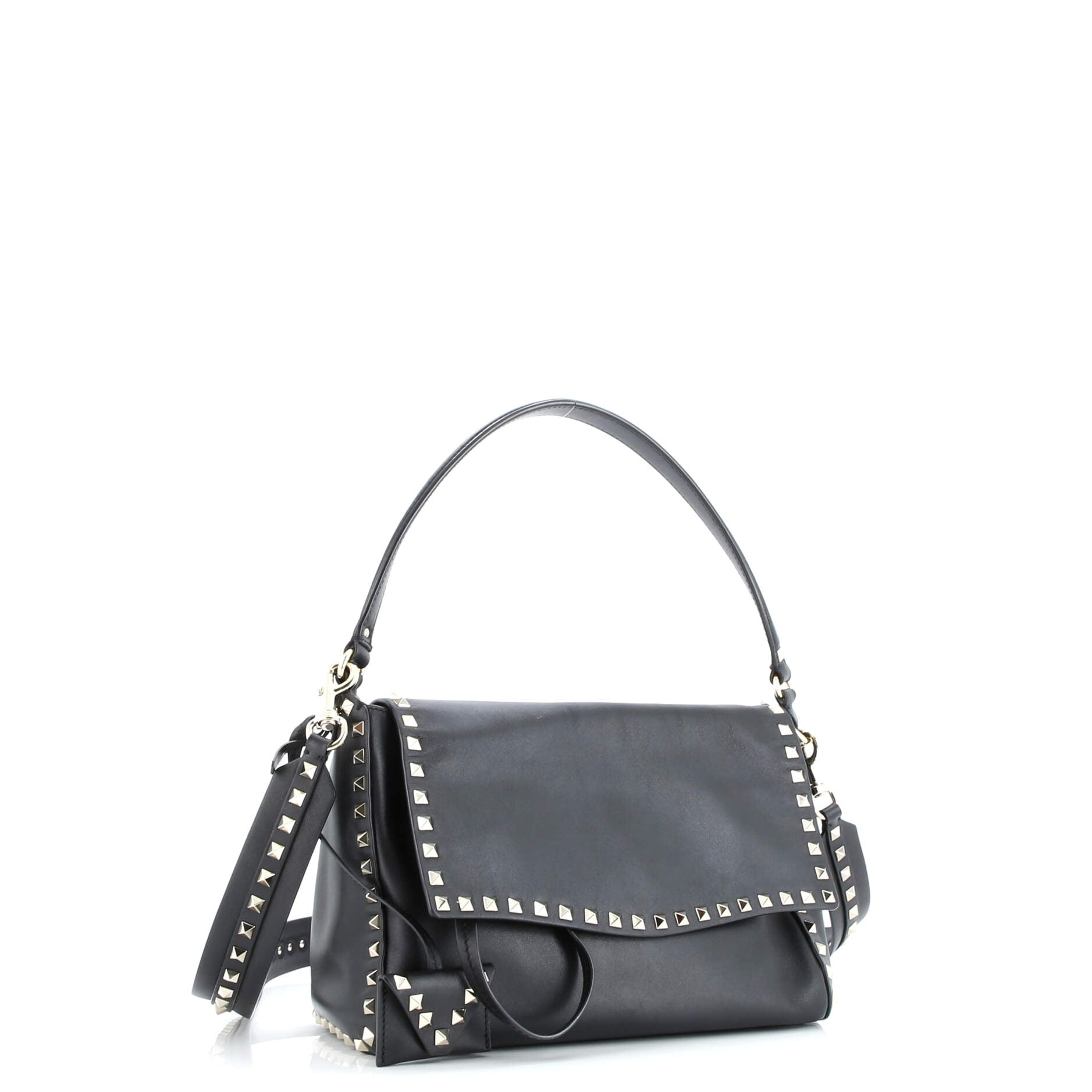 Rockstud Top Handle Bag Leather Small