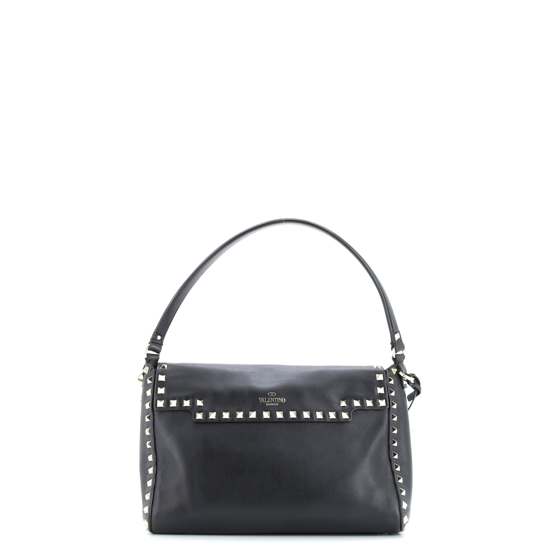 Rockstud Top Handle Bag Leather Small