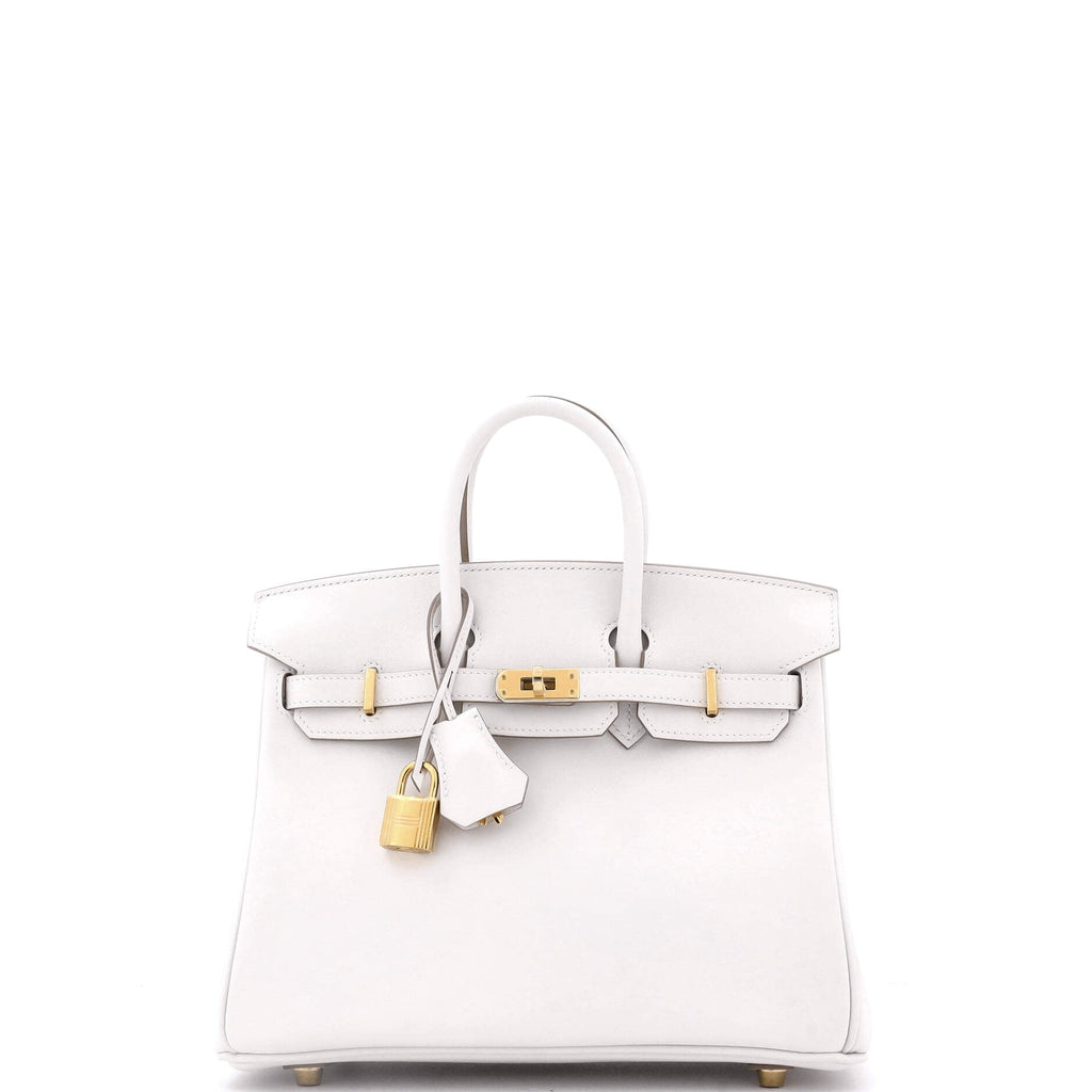 Birkin Handbag Grey Swift with Gold Hardware 25