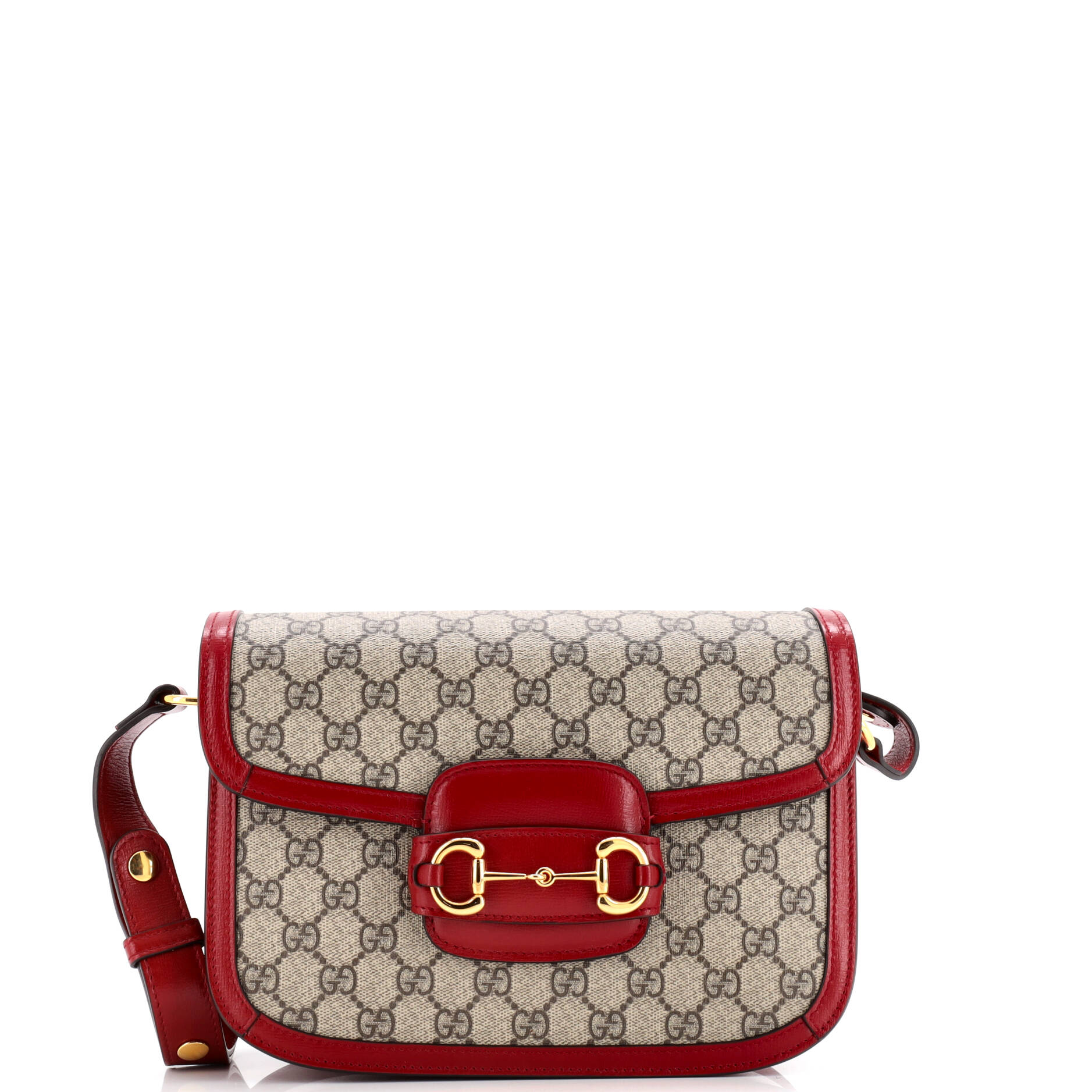 Horsebit 1955 Shoulder Bag GG Coated Canvas with Leather Small