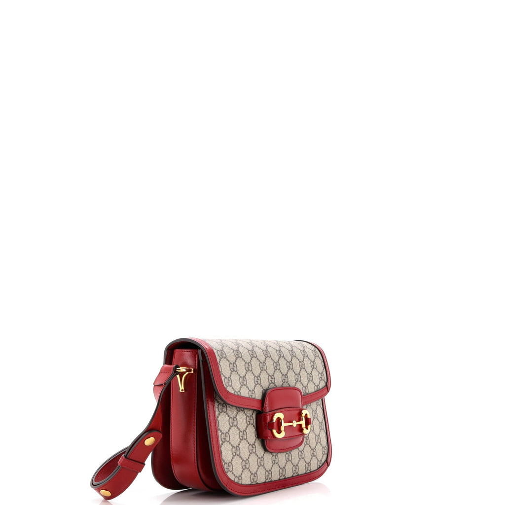 Horsebit 1955 Shoulder Bag GG Coated Canvas with Leather Small