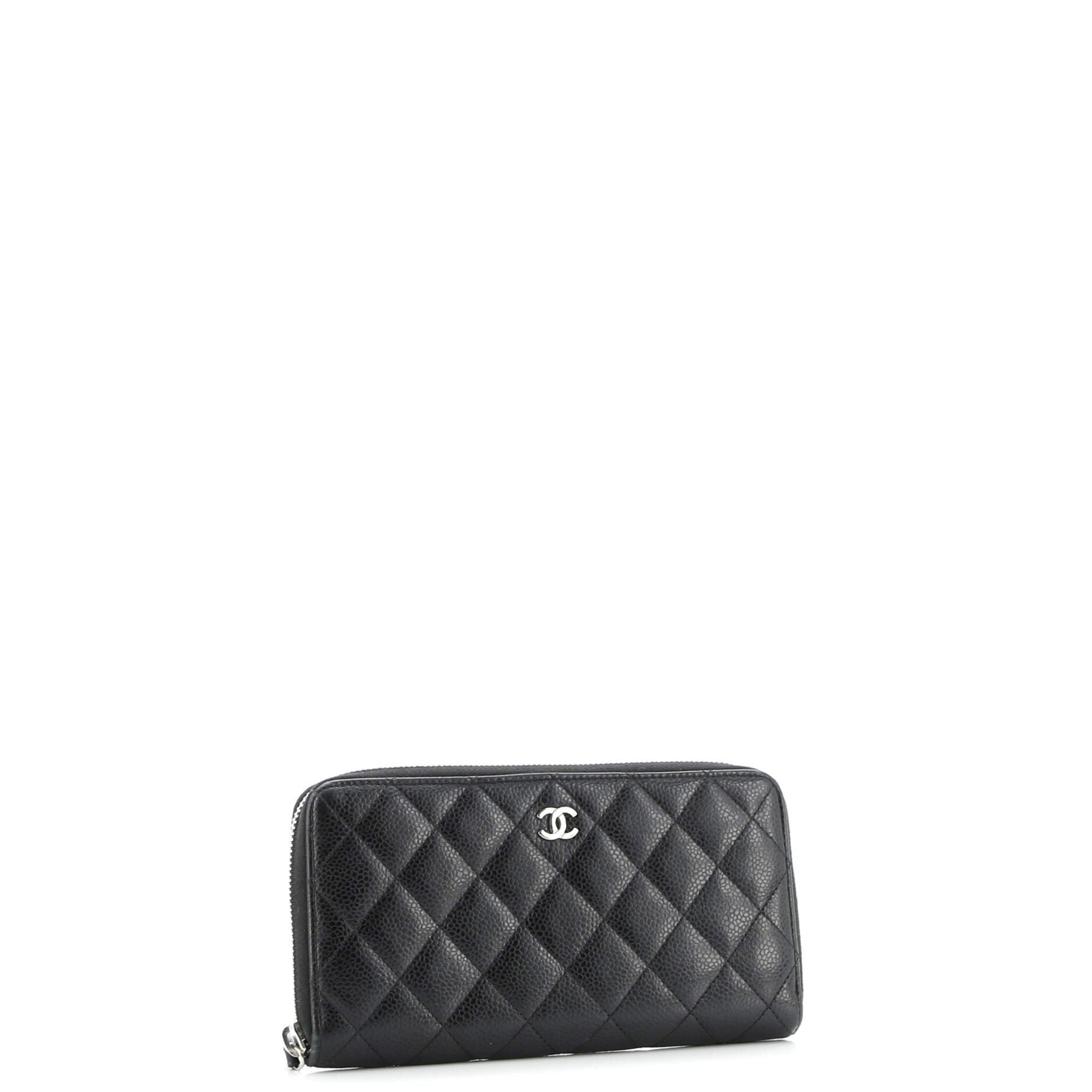 Zip Around Organizer Wallet Quilted Caviar Large