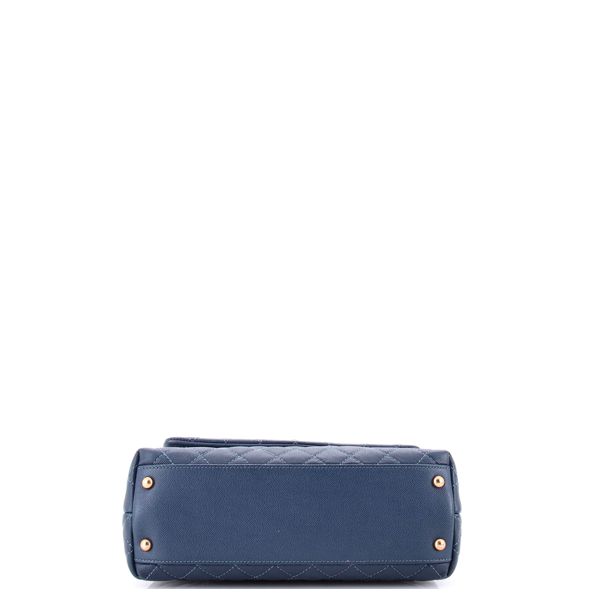 Coco Top Handle Bag Quilted Caviar Small