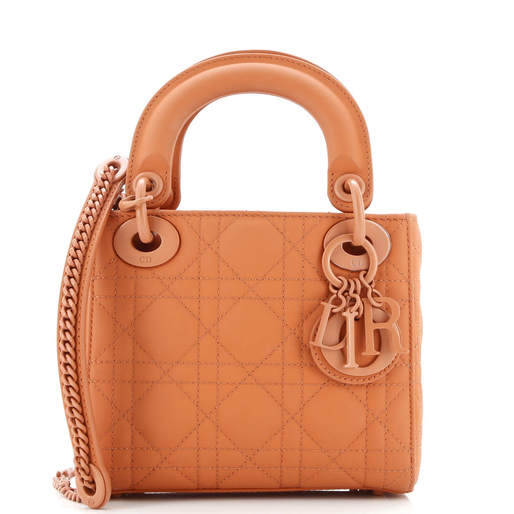 Ultra Matte Lady Dior Chain Bag Cannage Quilt Calfskin Mini