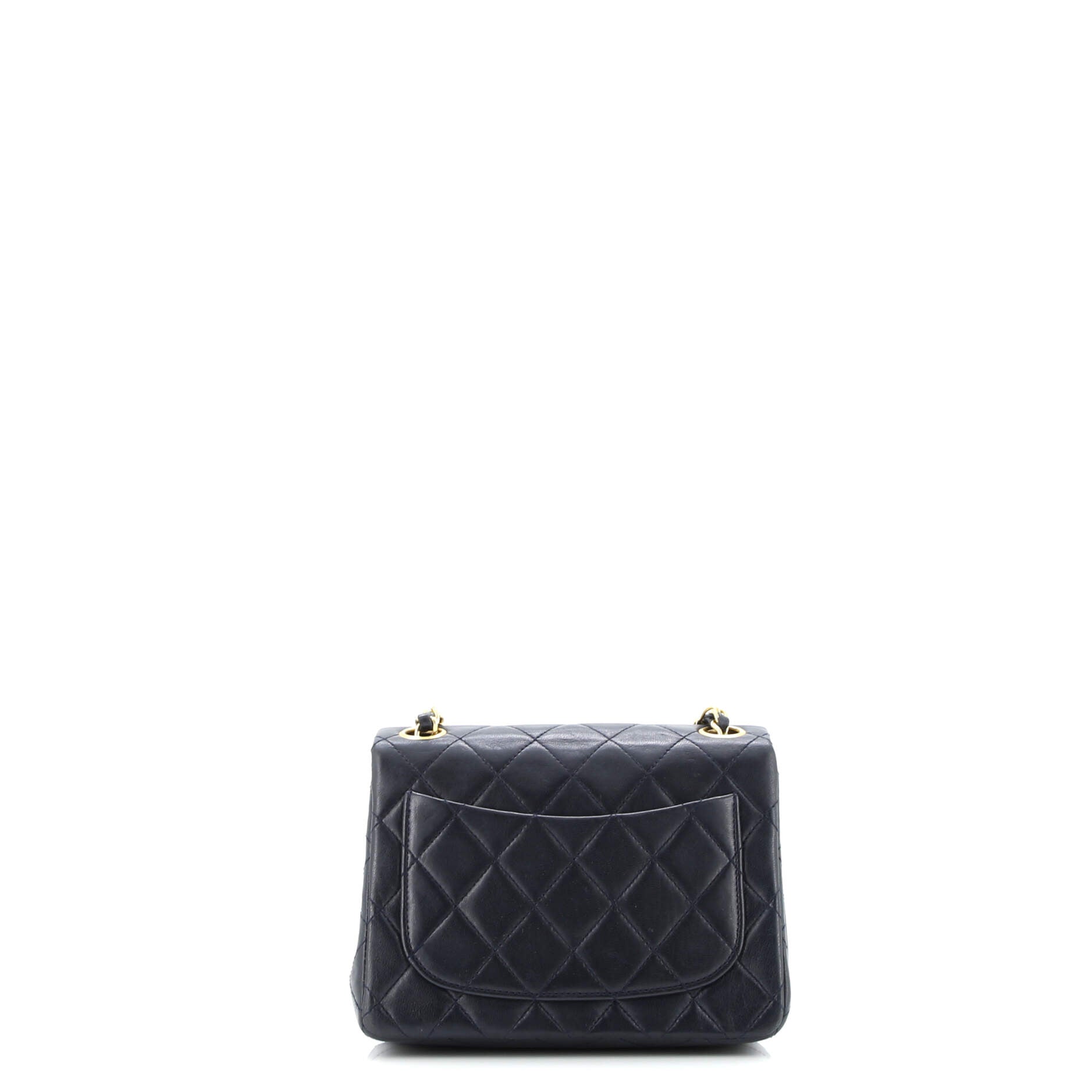 Vintage Square Classic Single Flap Bag Quilted Lambskin Mini