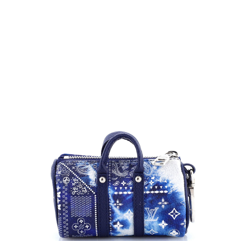 Mini Keepall Bag Charm And Key Holder Limited Edition Monogram Bandana Leather