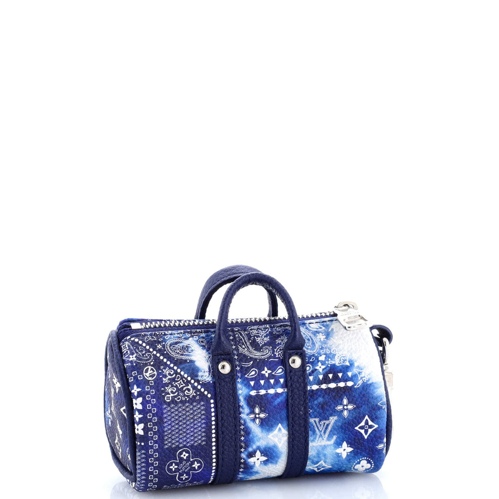 Mini Keepall Bag Charm And Key Holder Limited Edition Monogram Bandana Leather