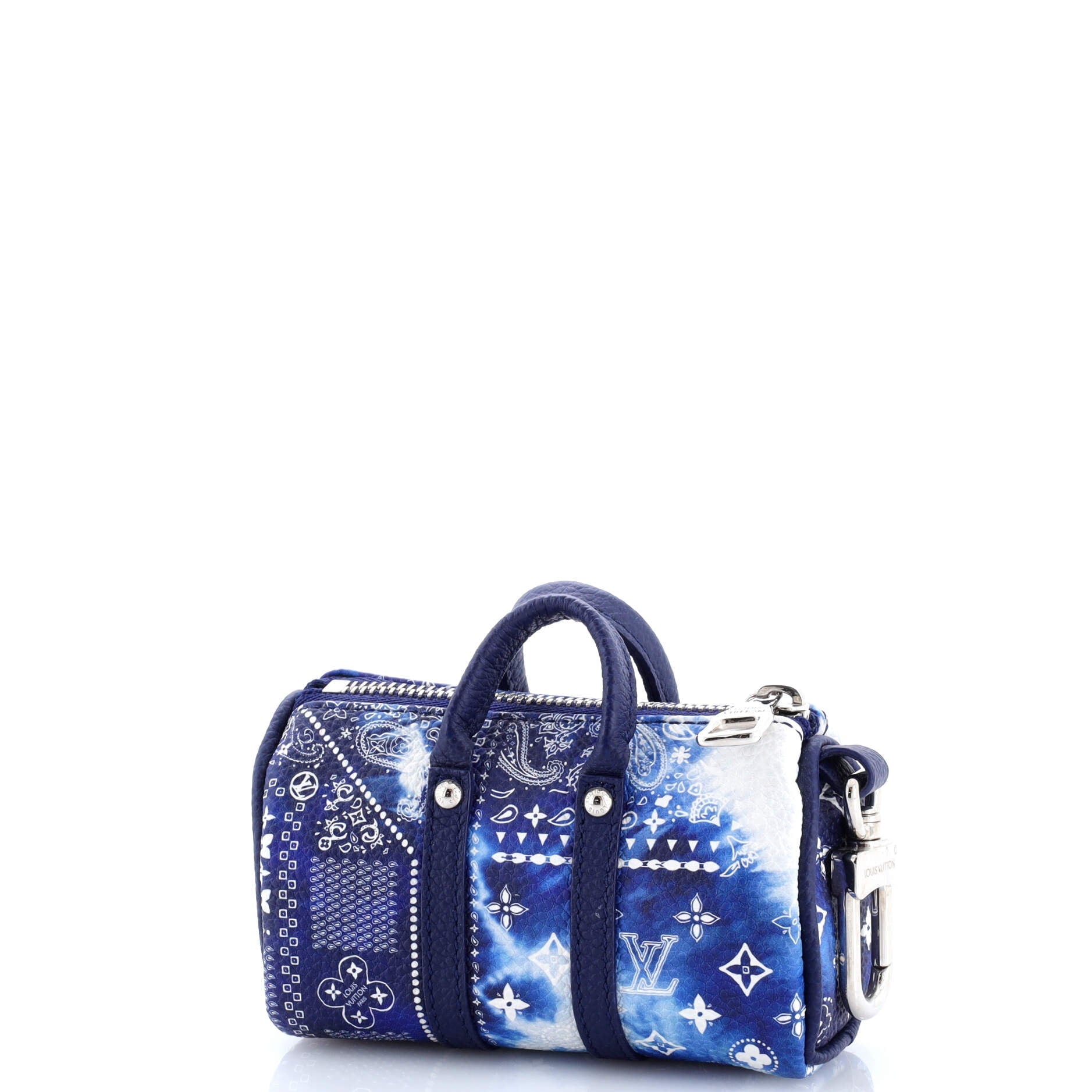 Mini Keepall Bag Charm And Key Holder Limited Edition Monogram Bandana Leather