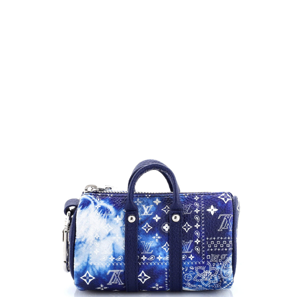 Mini Keepall Bag Charm And Key Holder Limited Edition Monogram Bandana Leather