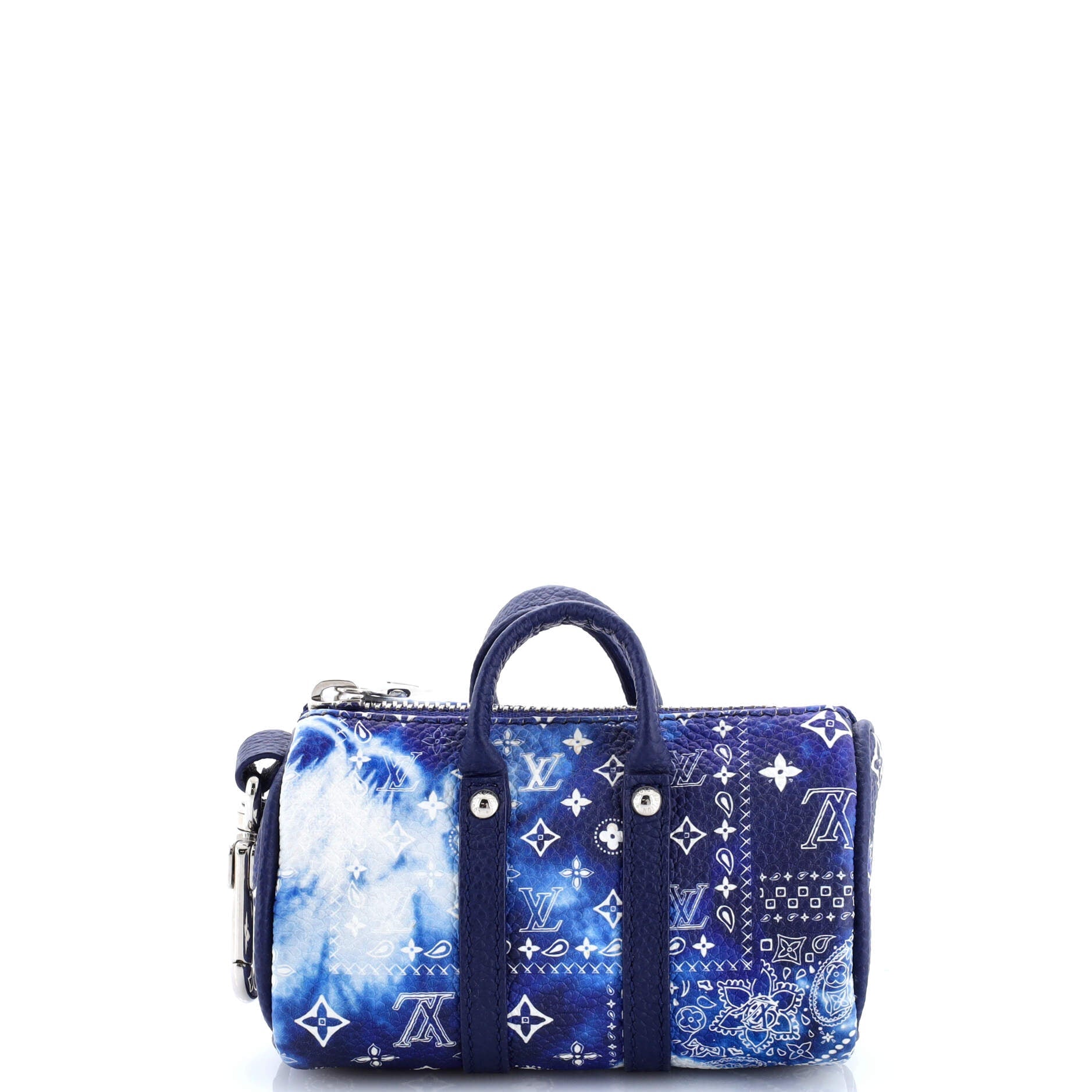 Mini Keepall Bag Charm And Key Holder Limited Edition Monogram Bandana Leather
