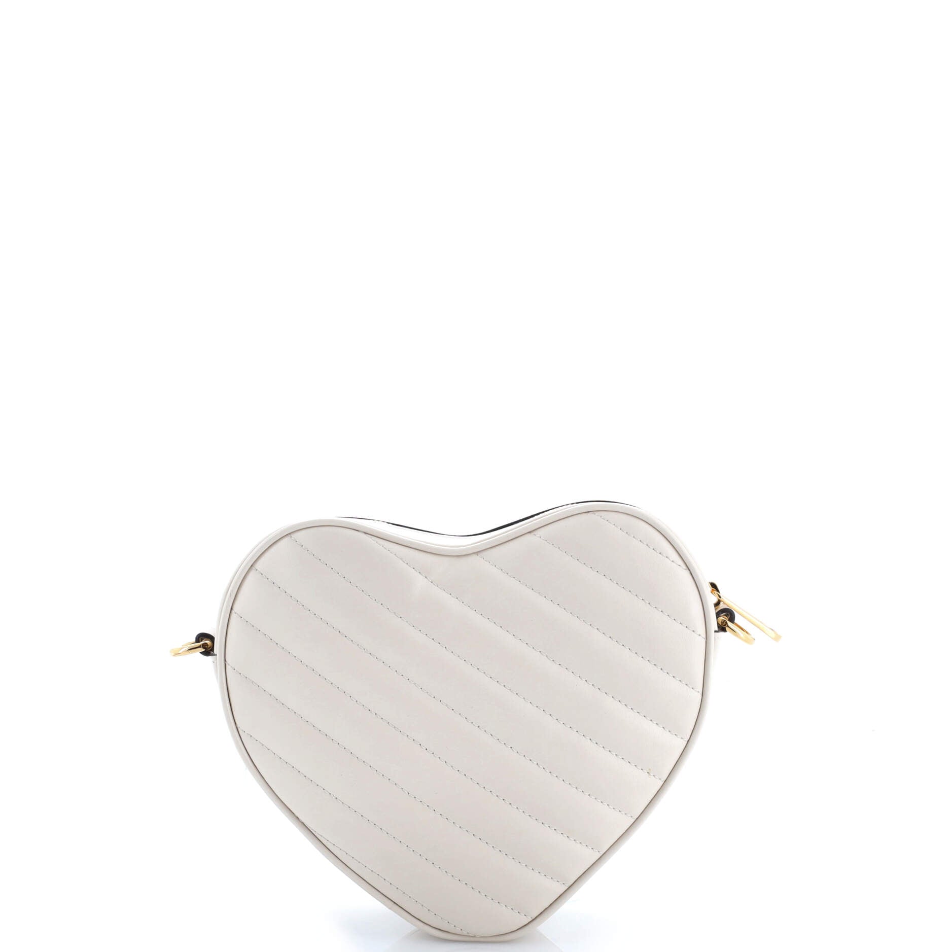 Interlocking G Heart Shoulder Bag Diagonal Quilted Leather Mini