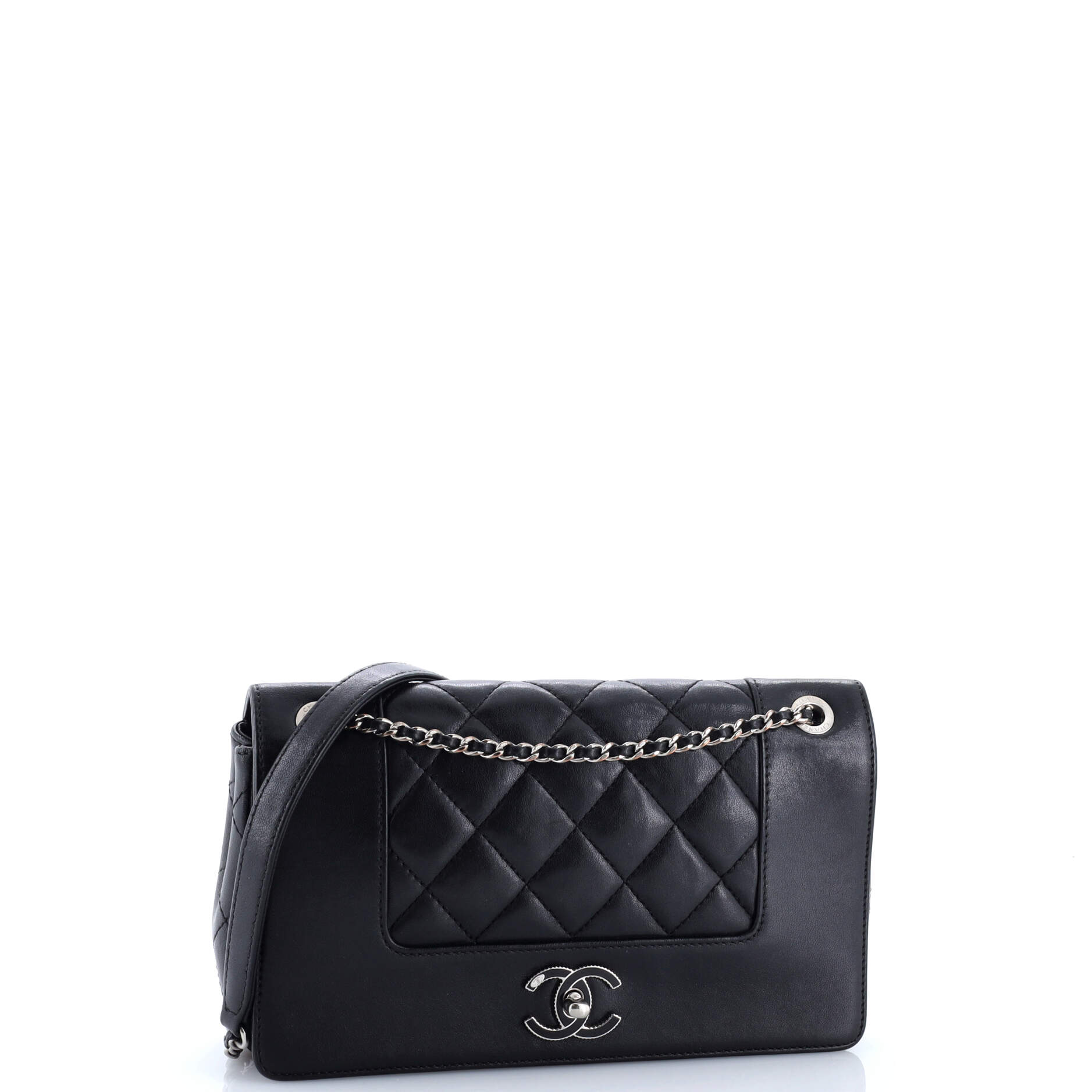 Mademoiselle Vintage Flap Bag Quilted Sheepskin Medium