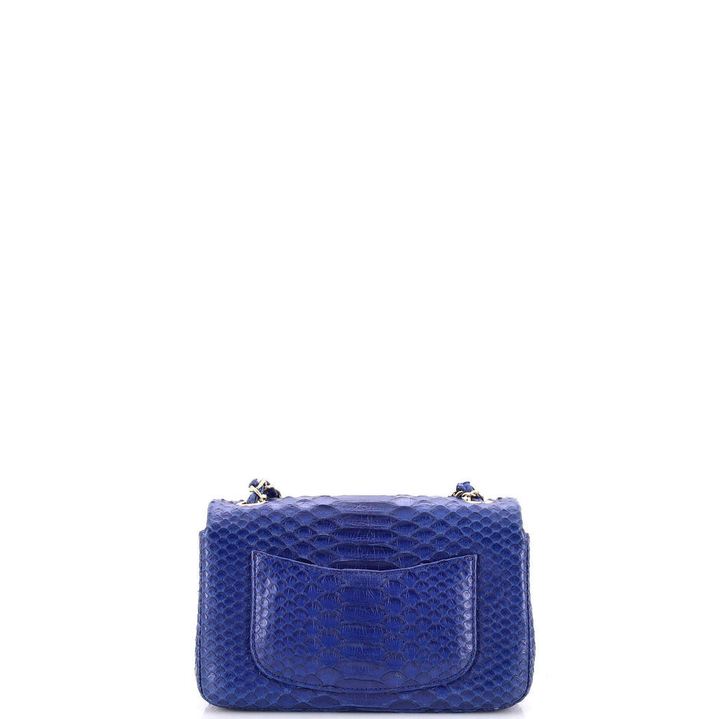 Classic Single Flap Bag Python Mini