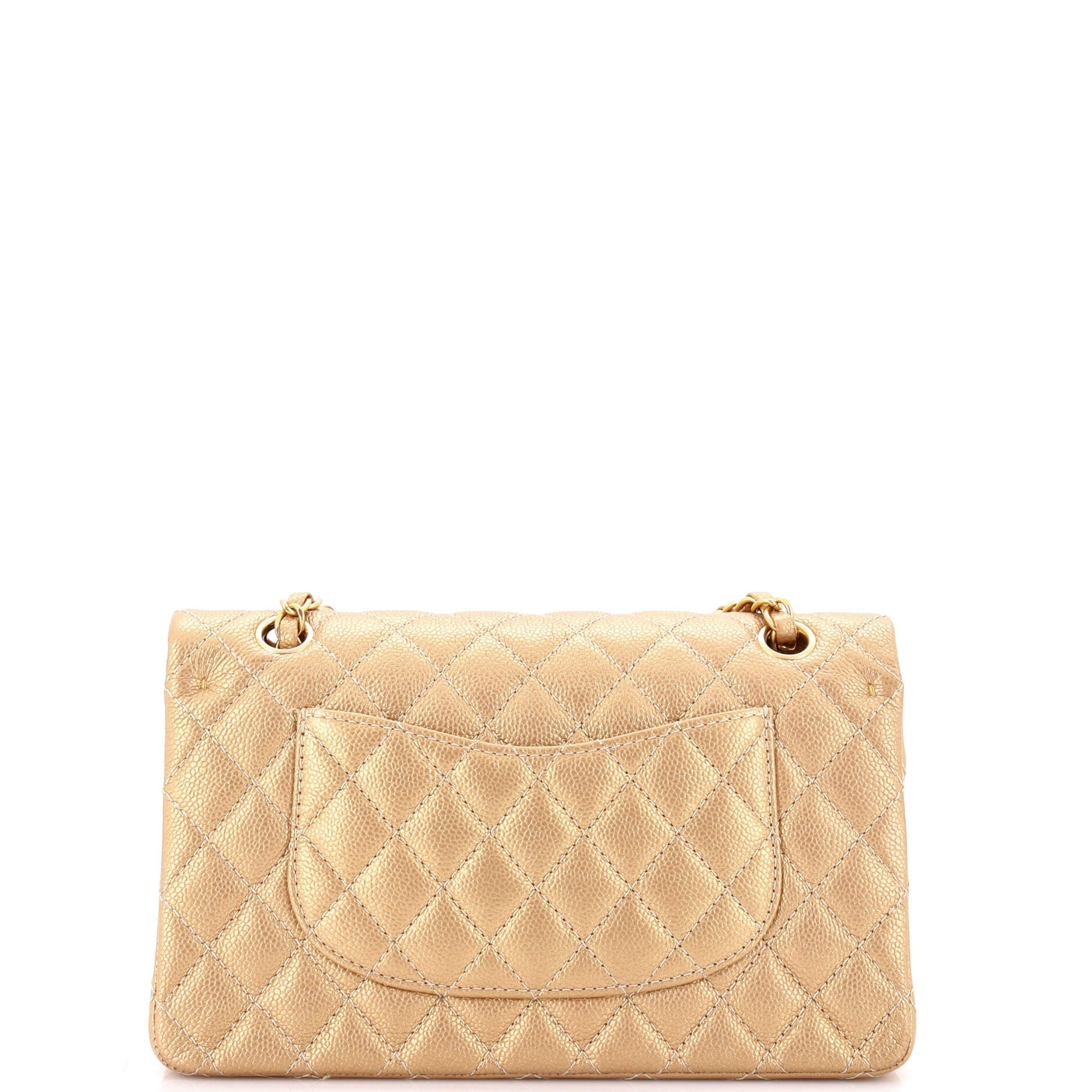 Classic Double Flap Bag Quilted Iridescent Caviar Medium