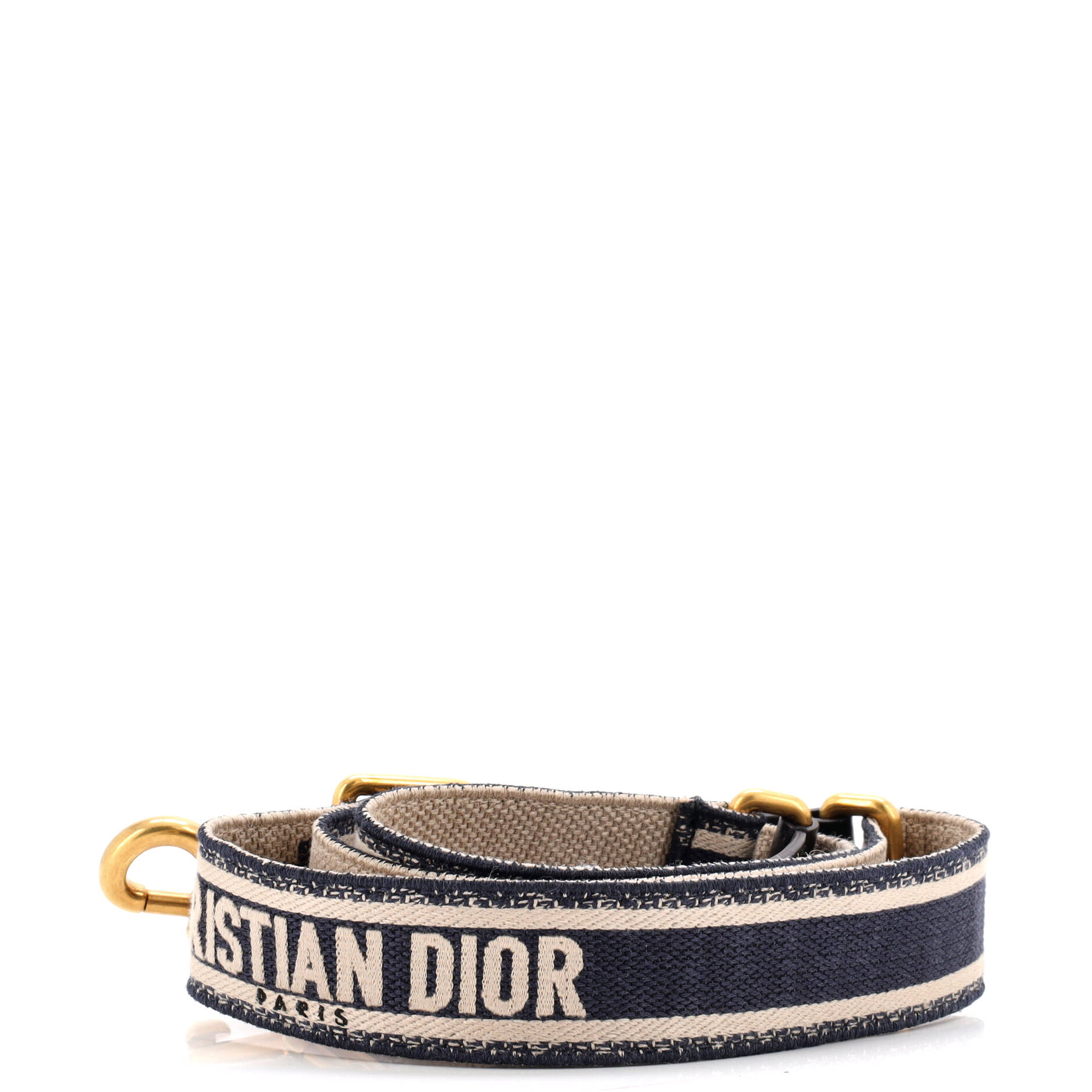 Logo Shoulder Strap Embroidered Canvas Thin