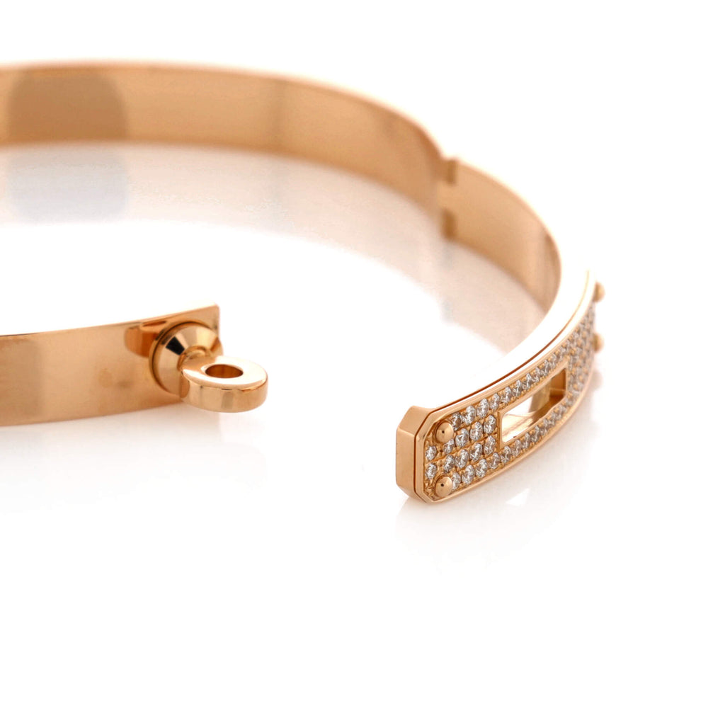 Kelly Bracelet 18K Rose Gold and Pave Diamonds Small
