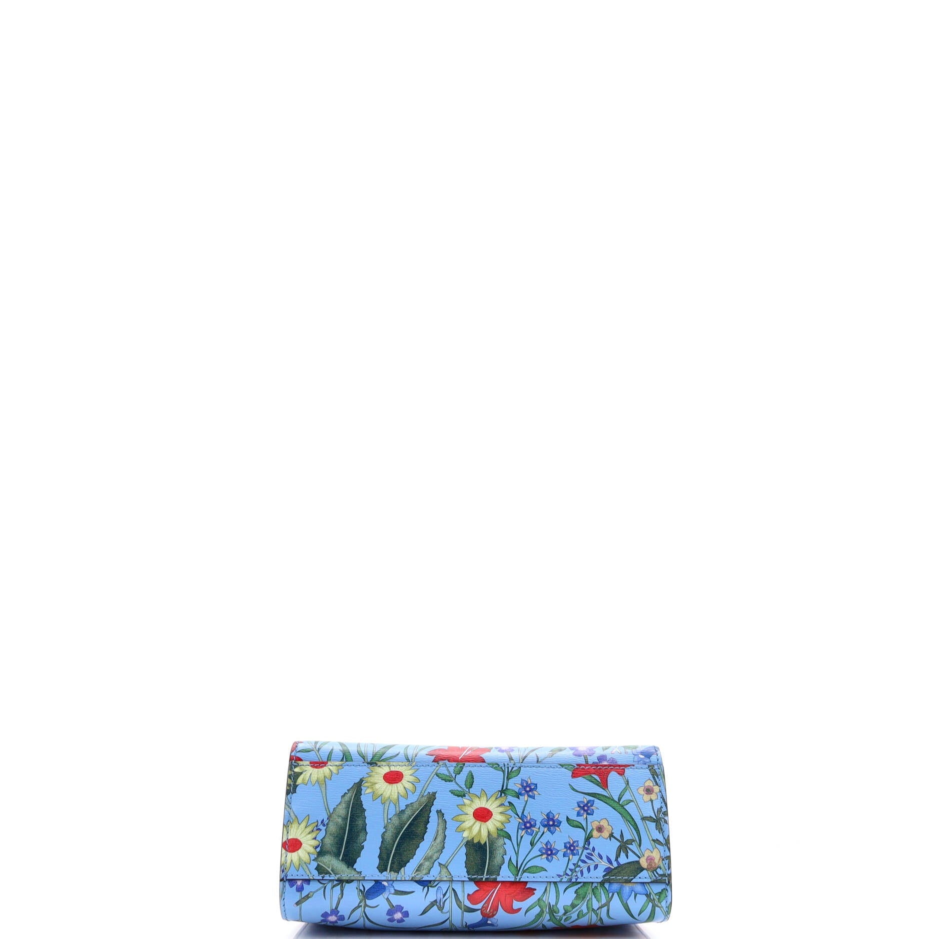 Nymphaea Top Handle Bag Floral Printed Leather Mini